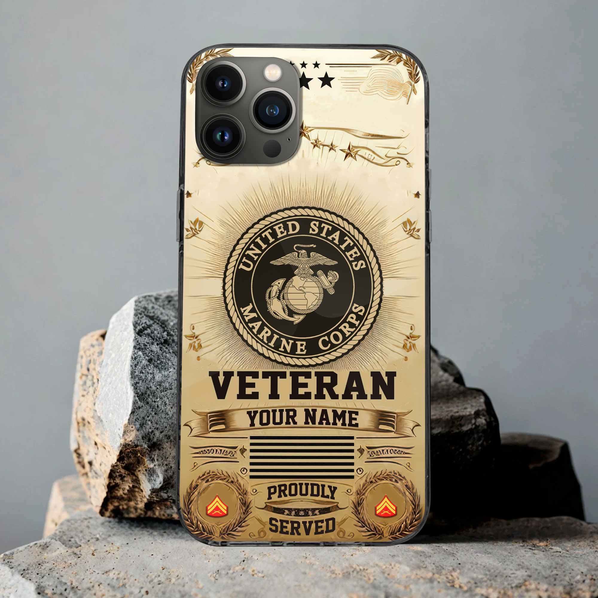 Unique Custom Name, Rank, USMC Phone Case VPVC501603, Gifts For Marine Veteran, Gifts For Dad, For Husband, Best Gifts On Father’s Day, Independence Day, Veterans Day