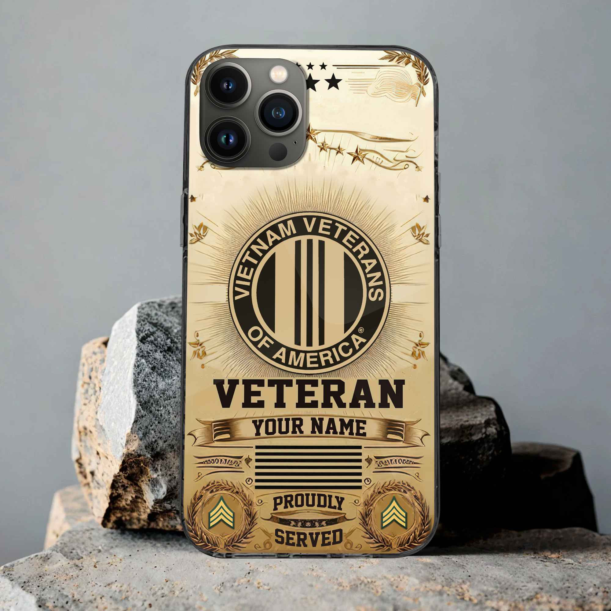 Unique Custom Name, Rank, Vietnam Veteran Phone Case VPVC501606, Gifts For Vietnam Veteran, Gifts For Dad, For Husband, Best Gifts On Father’s Day, Independence Day, Veterans Day