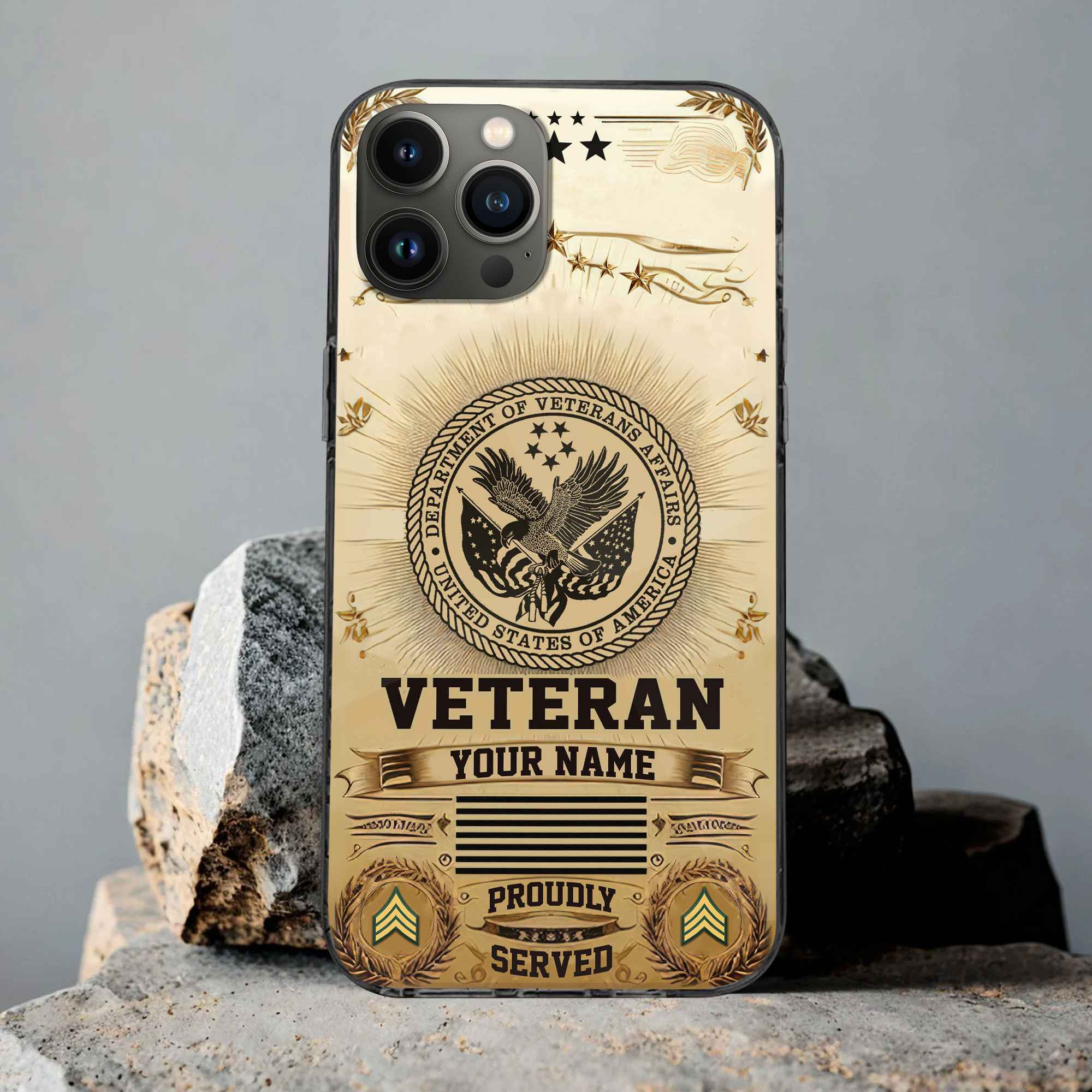 Unique Custom Name, Rank, US Veteran Phone Case VPVC501607, Gifts For US Veteran, Gifts For Dad, For Husband, Best Gifts On Father’s Day, Independence Day, Veterans Day