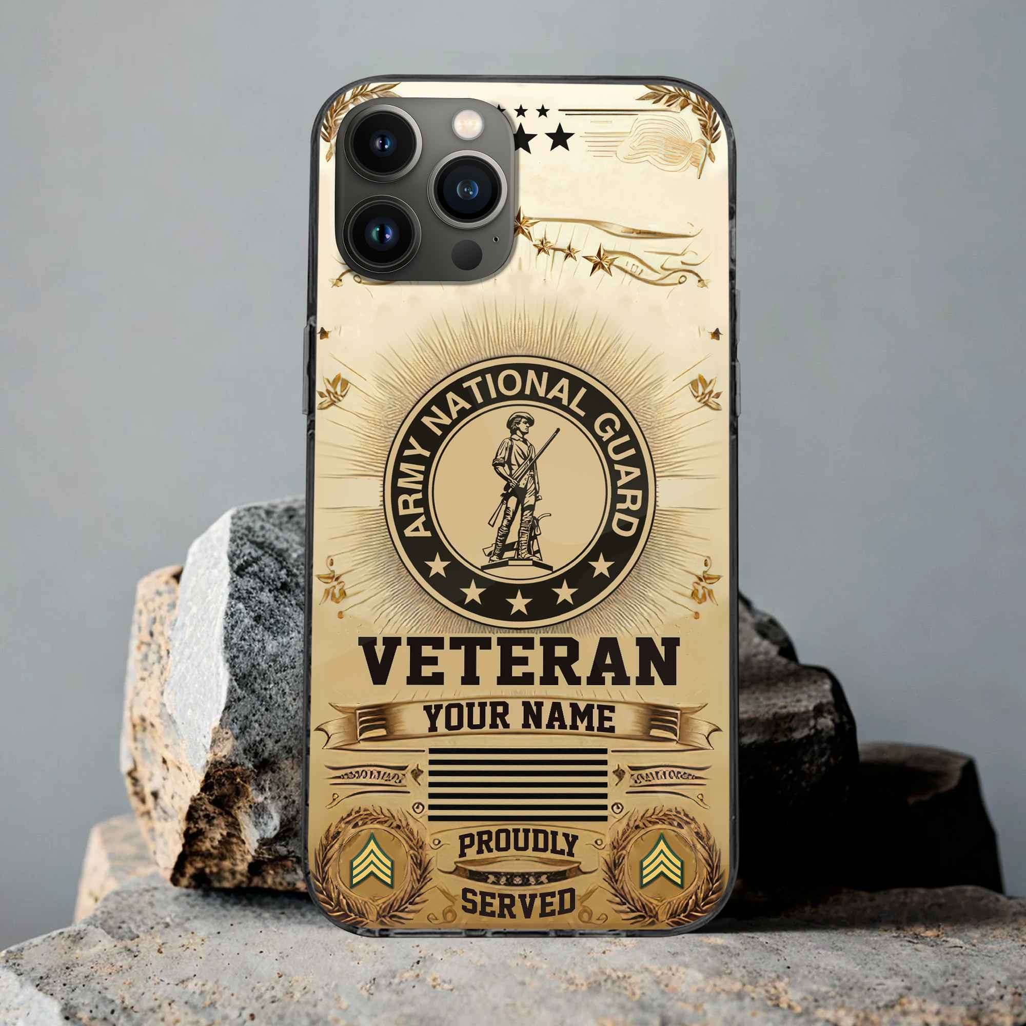 Unique Custom Name, Rank, US Army National Guard Phone Case VPVC501608, Gifts For Army National Guard Veteran, Gifts For Dad, For Husband, Best Gifts On Father’s Day, Independence Day, Veterans Day