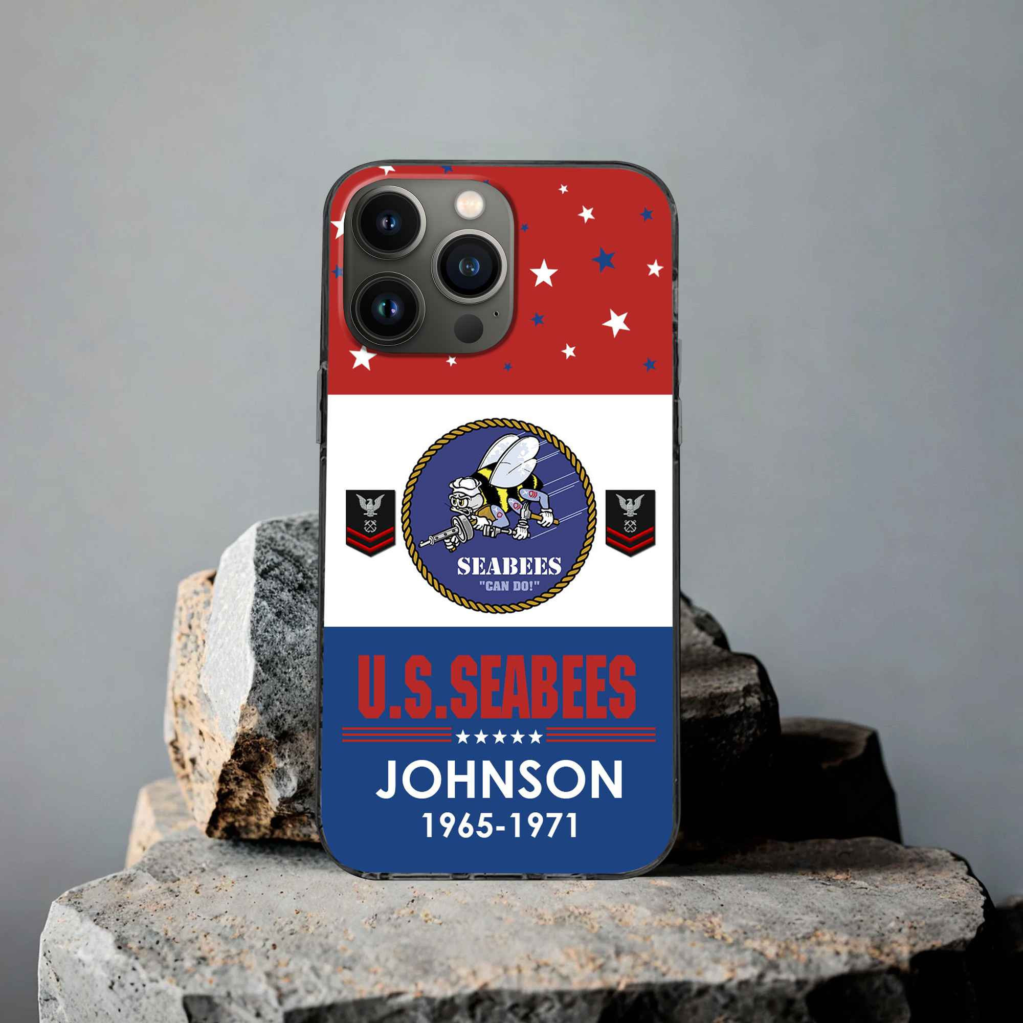 US Seabees Custom Phone Case VPVC501809, Gifts For Seabees Veteran, Best Gifts On Father’s Day, Armed Forces Day, Independence Day, Veterans Day