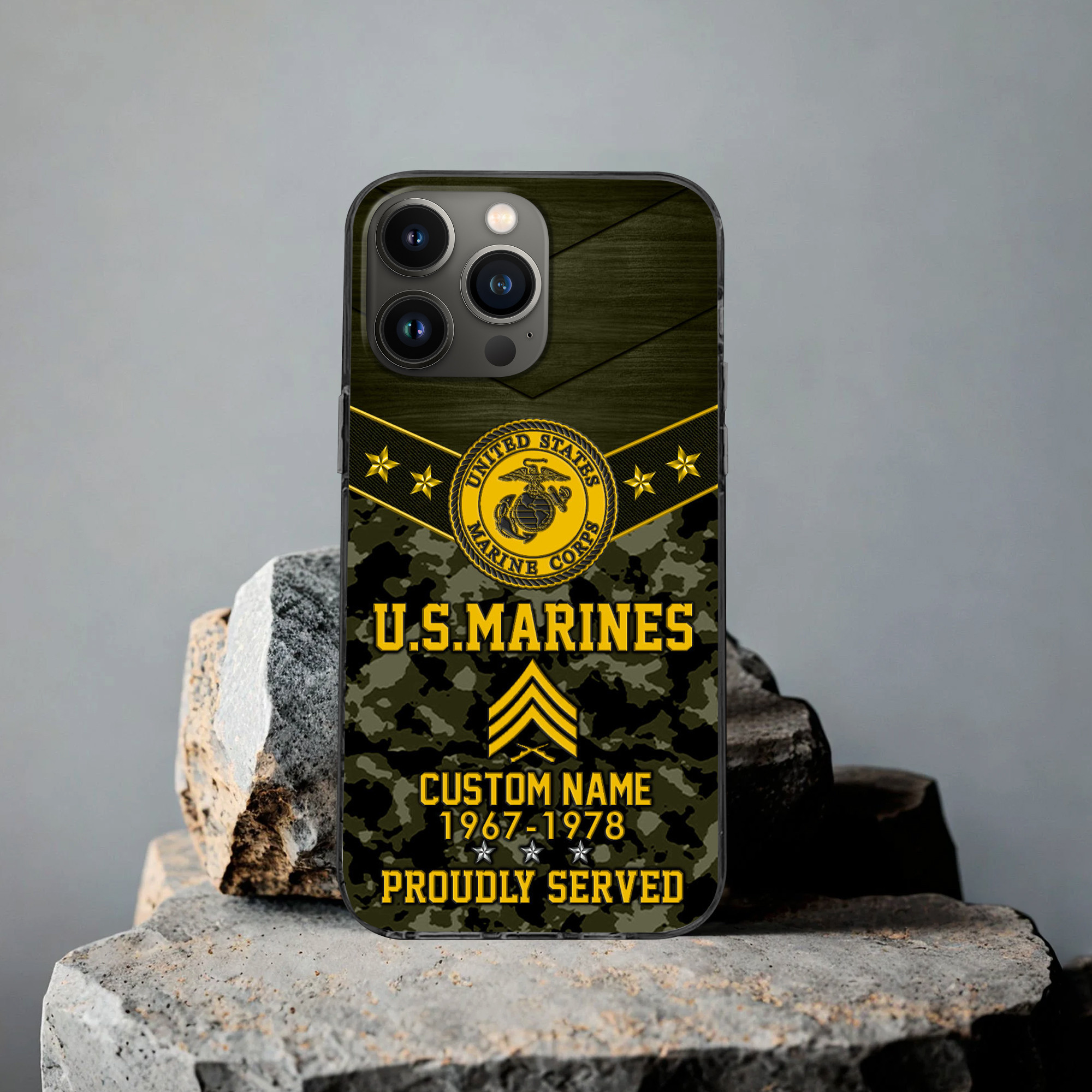 Premium USMC Phone Case VPVC501911, Custom Name, Rank, Year, Gifts For Marine Veteran, Best Gifts On Father’s Day, Armed Forces Day, Independence Day, Veterans Day