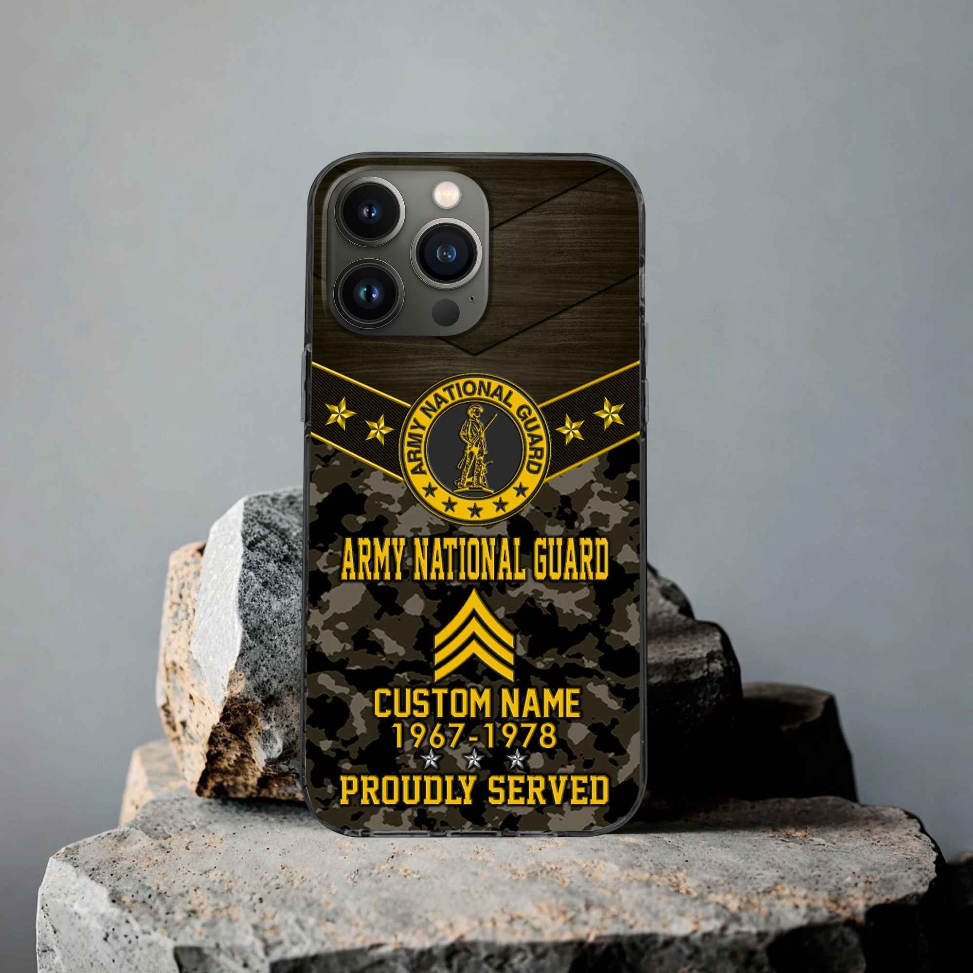 Premium US Army National Guard Phone Case VPVC501908, Custom Name, Rank, Year, Gifts For Army National Guard Veteran, Best Gifts On Father’s Day, Armed Forces Day, Independence Day, Veterans Day