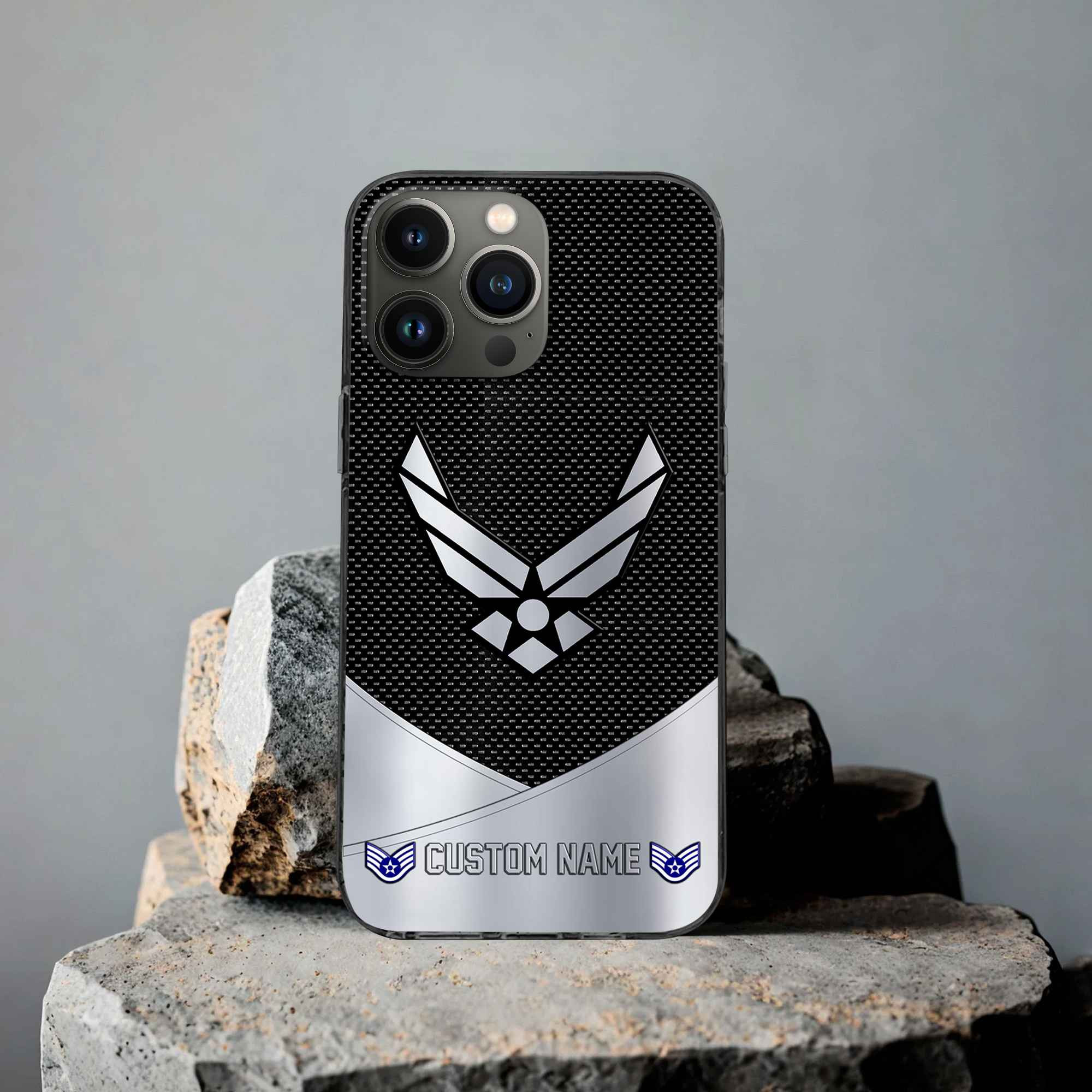 Unique Custom Name, Rank, USAF Phone Case VPVC502204, Gifts For Air Force Veteran, Gifts For Dad, For Husband, Best Gifts On Father’s Day, Independence Day, Veterans Day