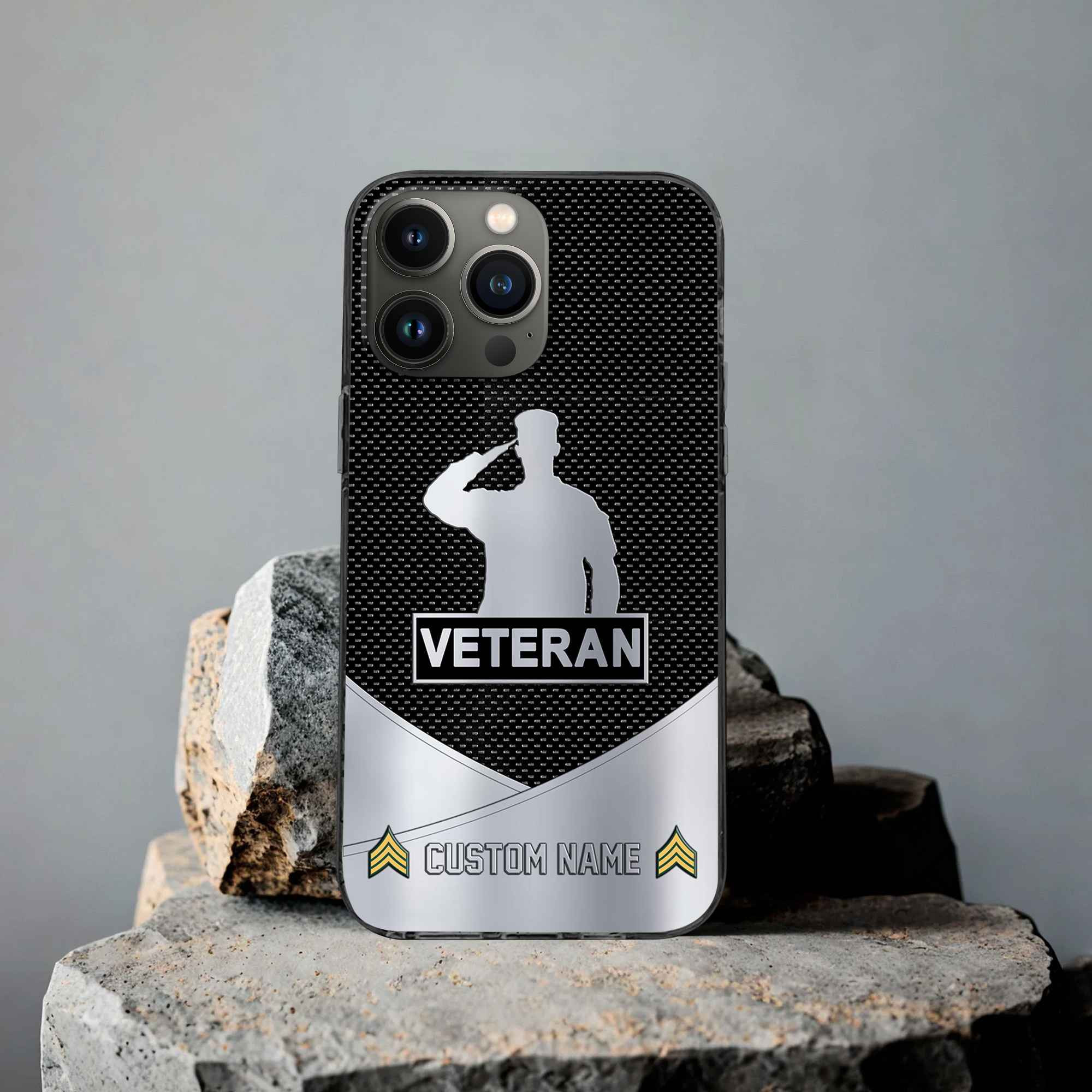 Unique Custom Name, Rank, US Veteran Phone Case VPVC502207, Gifts For US Veteran, Gifts For Dad, For Husband, Best Gifts On Father’s Day, Independence Day, Veterans Day