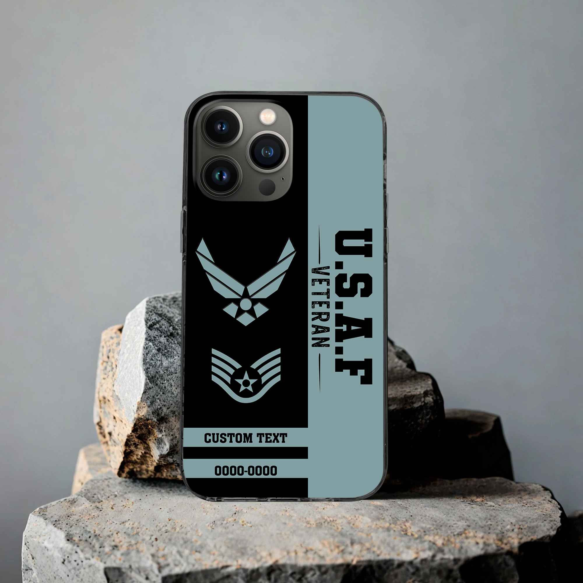 Premium USAF Phone Case VPVC502504, Custom Name, Rank, Year, Gifts For Air Force Veteran, Best Gifts On Father’s Day, Armed Forces Day, Independence Day, Veterans Day