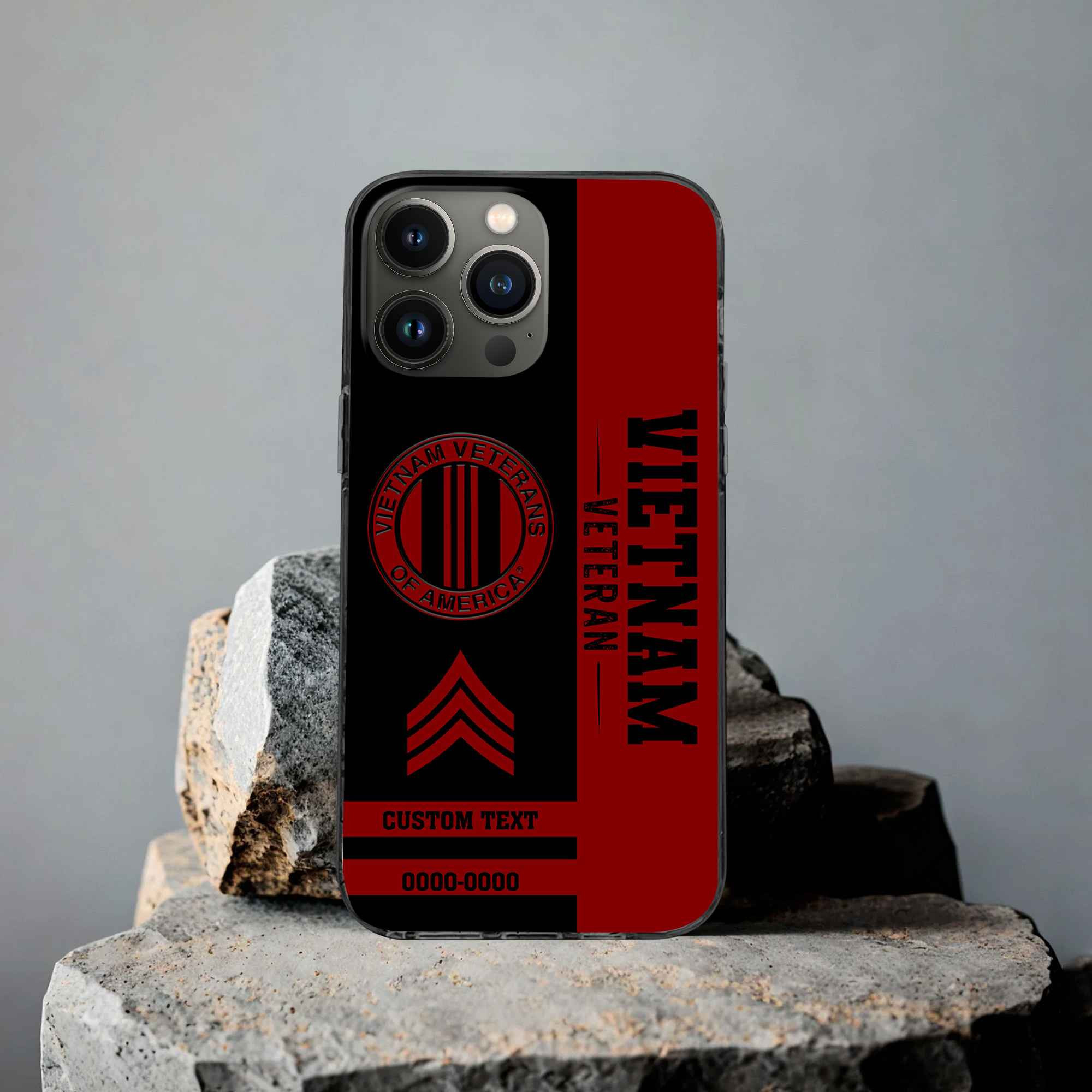 Premium Vietnam Veteran Phone Case VPVC502506, Custom Name, Rank, Year, Gifts For Vietnam Veteran, Best Gifts On Father’s Day, Armed Forces Day, Independence Day, Veterans Day