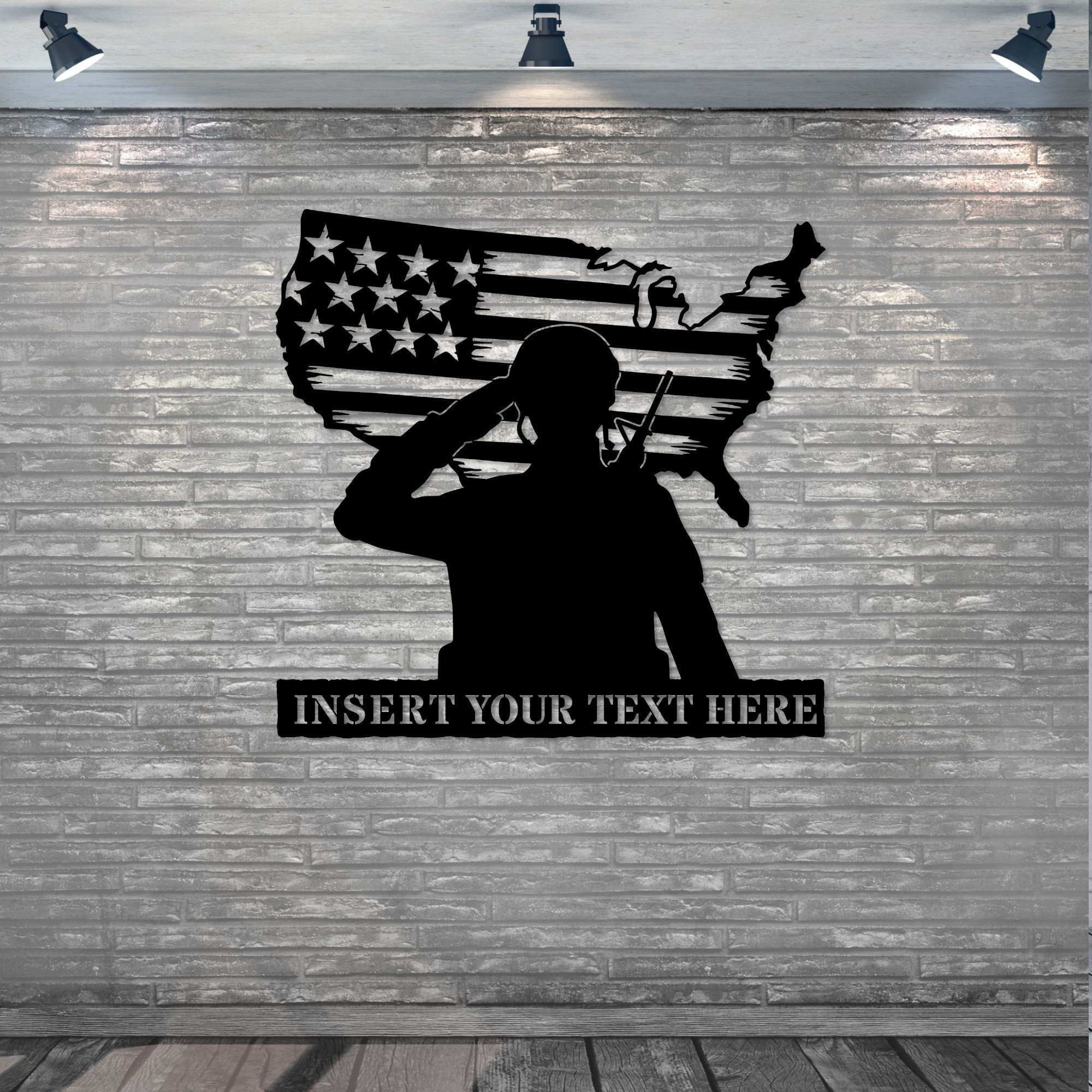 Premium Custom US Metal Signs VPVC901187, Gifts For US Veteran, US Soldier Name Metal Sign. Custom Patriotic Army Wall Decor Gift. Military Homecoming. Unique American Veteran Wall Hanging