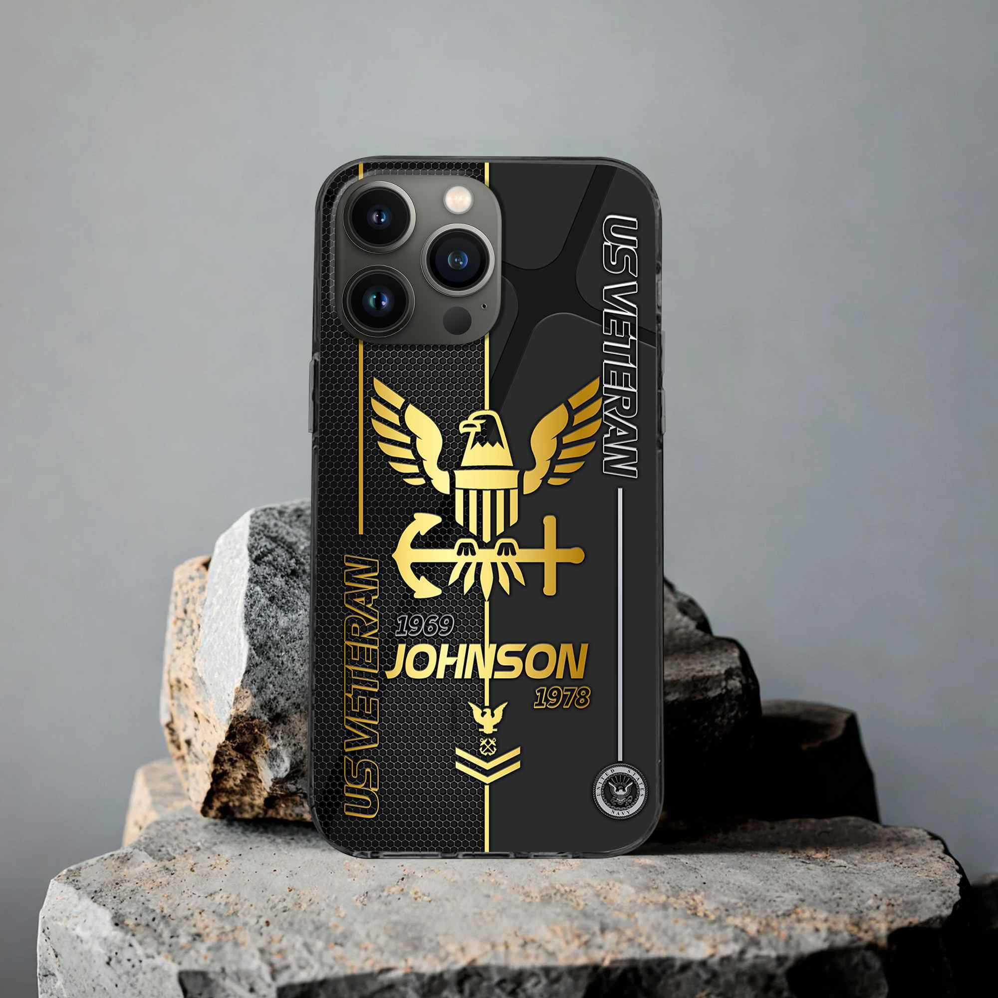 Unique Custom Name, Rank, Year US Navy Phone Case VPVC502702, Gifts For Navy Veteran, Gifts For Dad, For Husband, Best Gifts On Father’s Day, Independence Day, Veterans Day