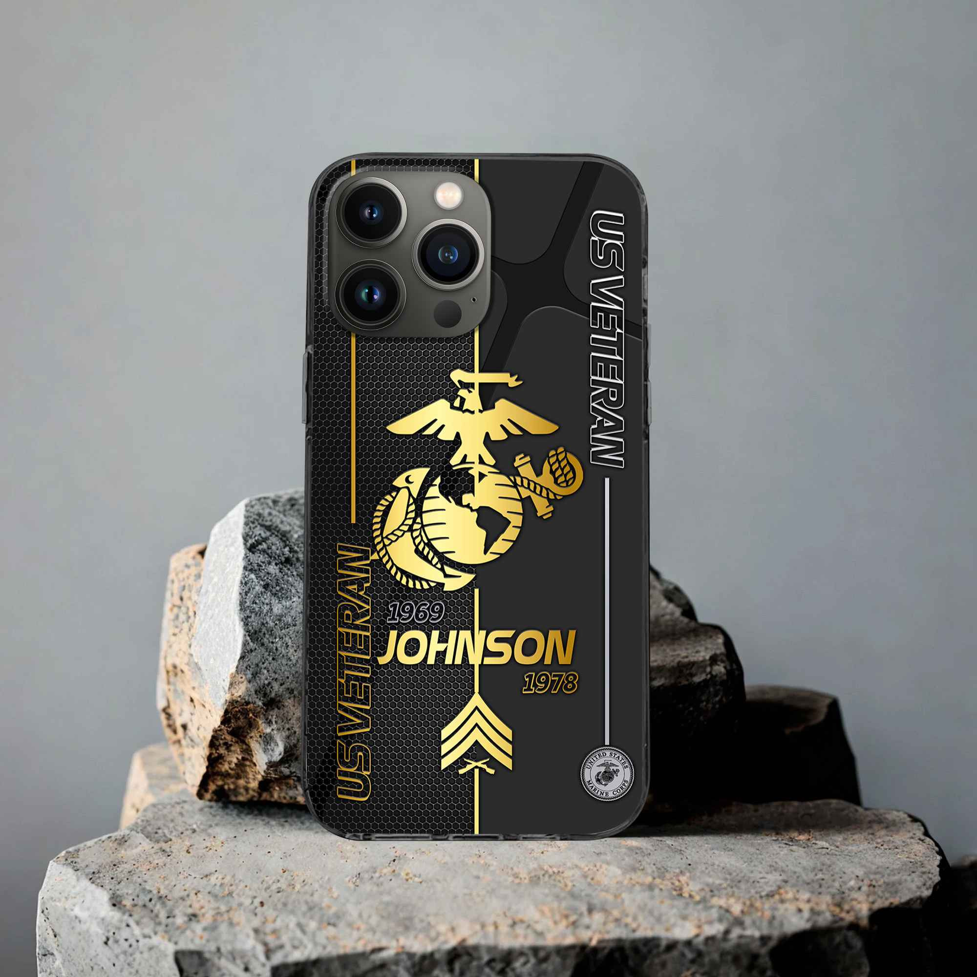 Unique Custom Name, Rank, Year USMC Phone Case VPVC502703, Gifts For Marine Veteran, Gifts For Dad, For Husband, Best Gifts On Father’s Day, Independence Day, Veterans Day