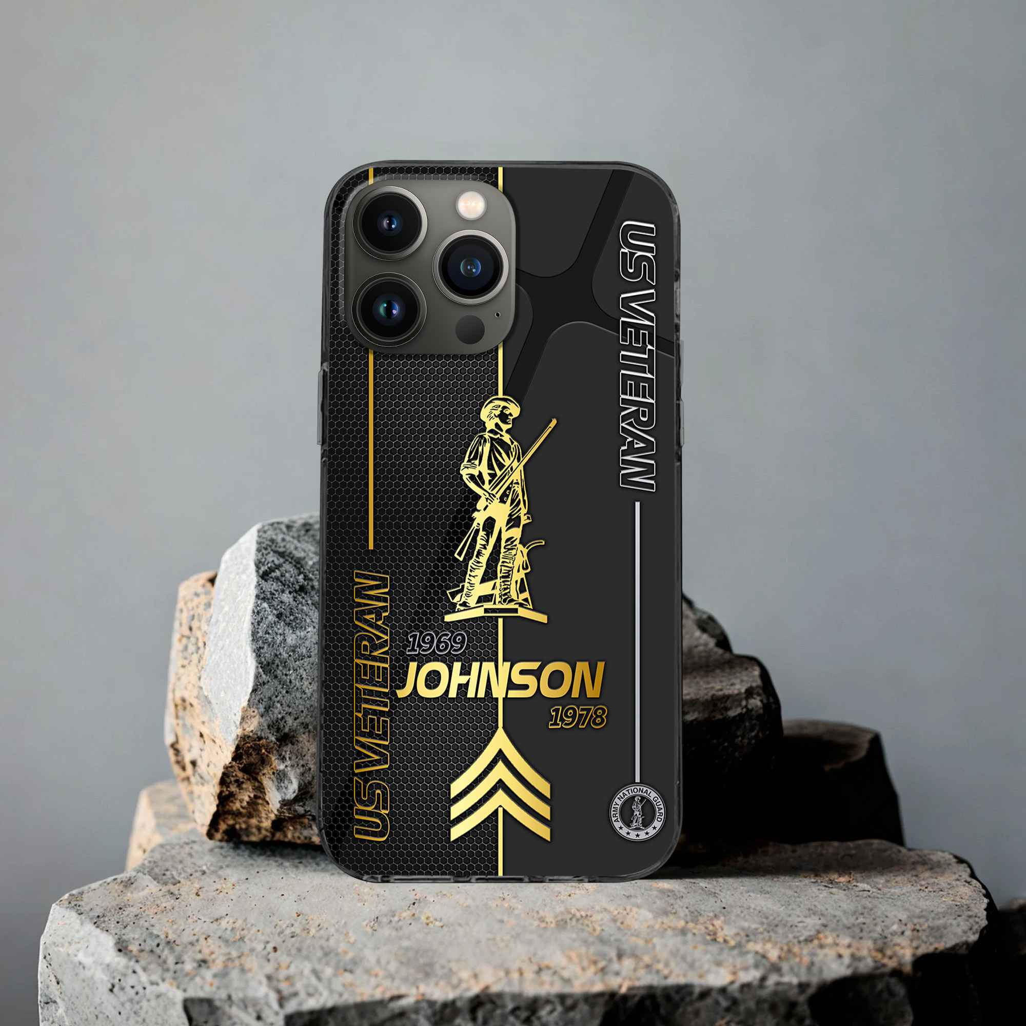 Unique Custom Name, Rank, Year, US Army National Guard Phone Case VPVC502708, Gifts For Army National Guard Veteran, Gifts For Dad, For Husband, Best Gifts On Father’s Day, Independence Day, Veterans Day