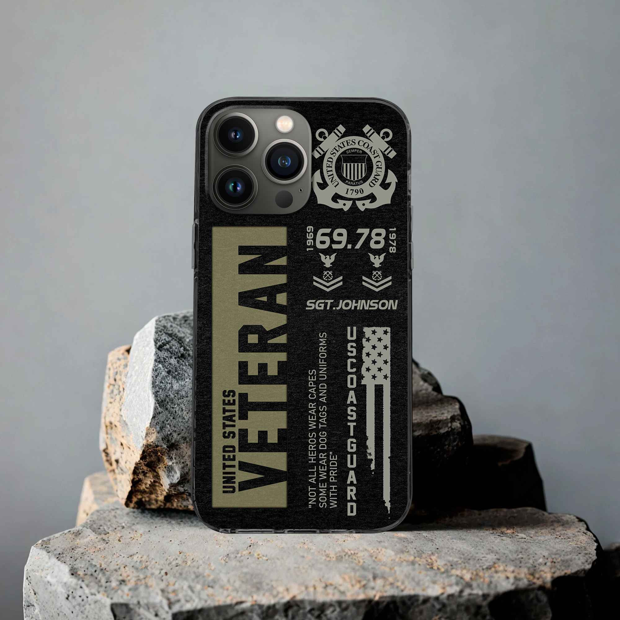 Premium USCG Phone Case VPVC503005, Custom Name, Rank, Year, Gifts For Coast Guard Veteran, Best Gifts On Father’s Day, Armed Forces Day, Independence Day, Veterans Day