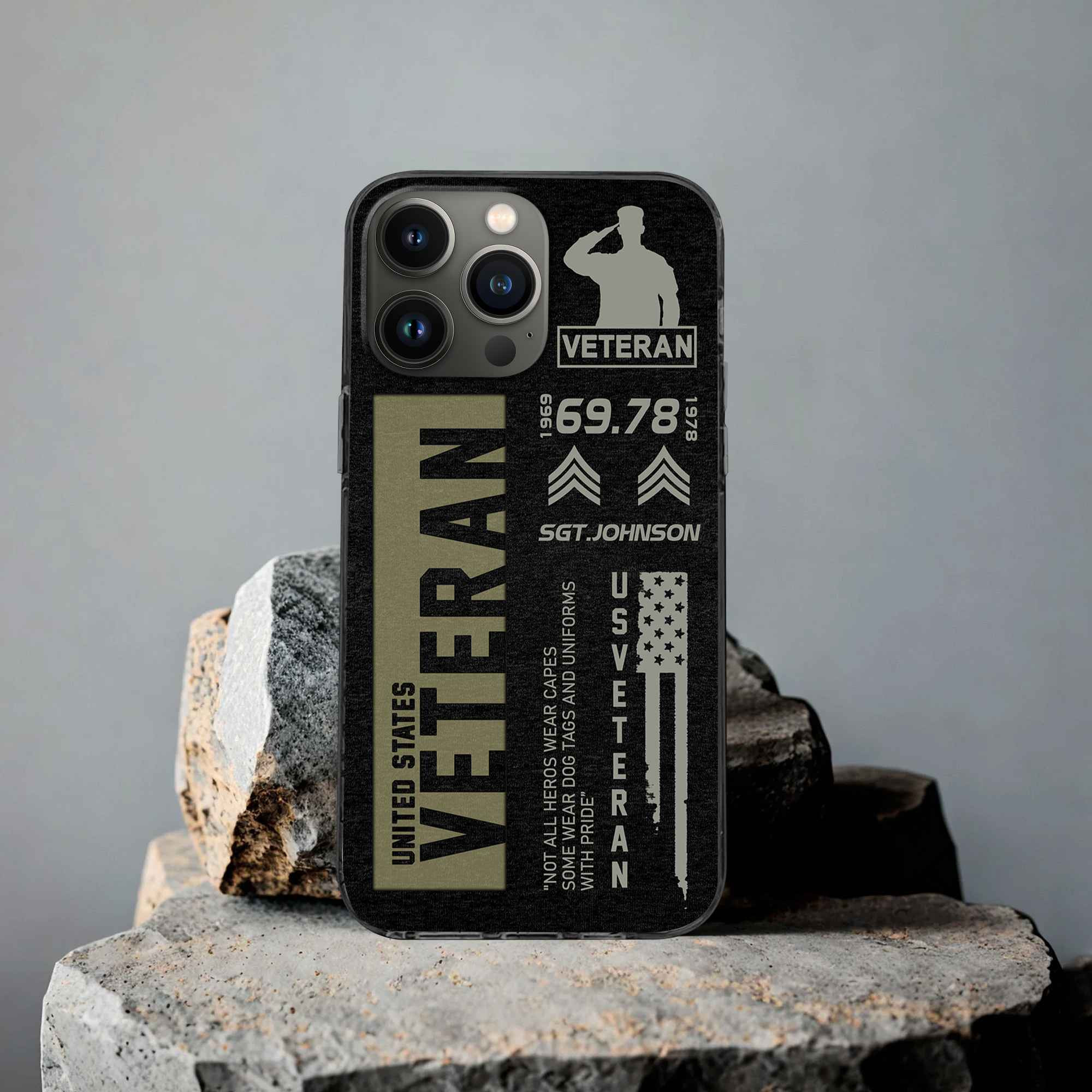 Premium US Veteran Phone Case VPVC503007, Custom Name, Rank, Year, Gifts For US Veteran, Best Gifts On Father’s Day, Armed Forces Day, Independence Day, Veterans Day