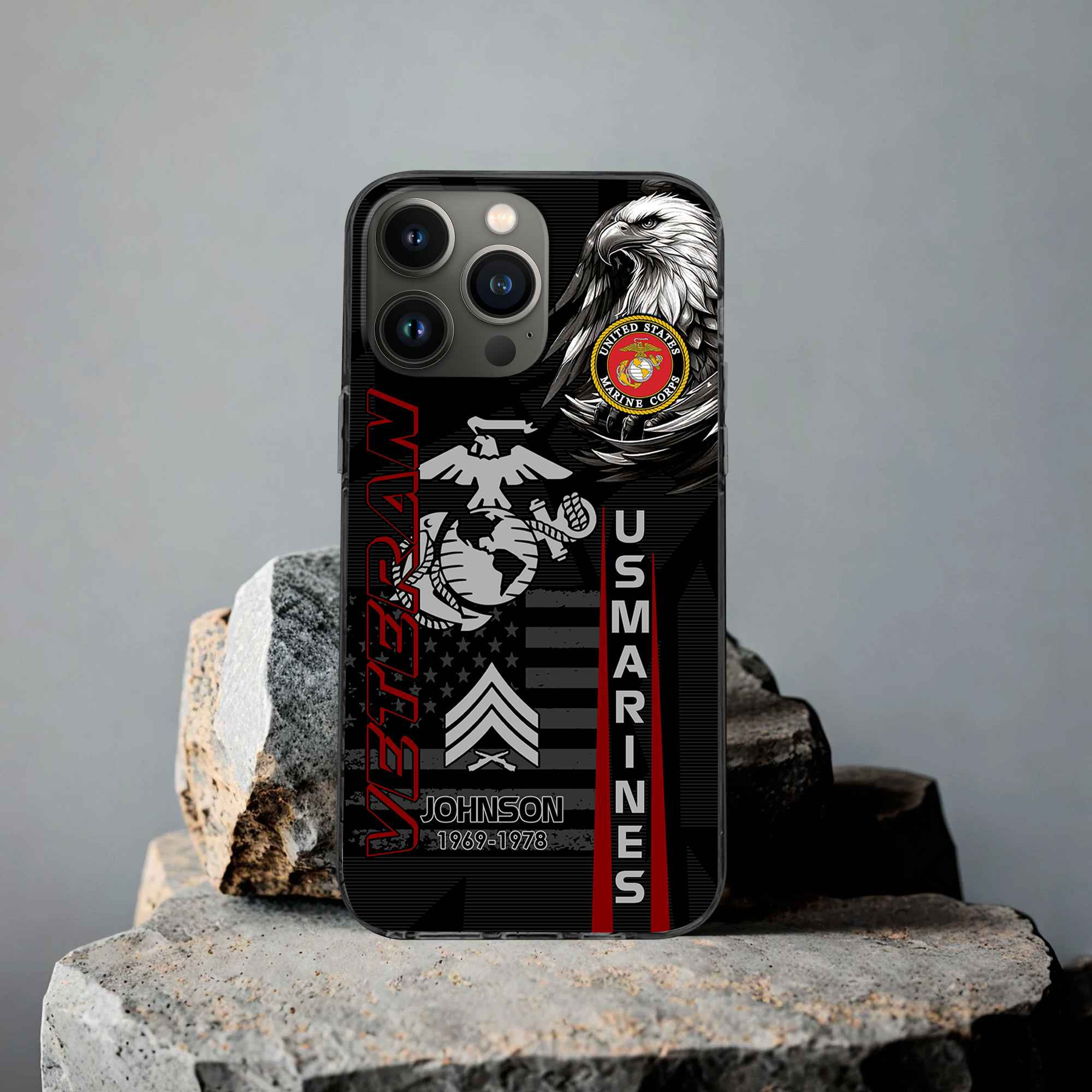 Unique Custom Name, Rank, Year USMC Phone Case VPVC503203, Gifts For Marine Veteran, Gifts For Dad, For Husband, Best Gifts On Father’s Day, Independence Day, Veterans Day