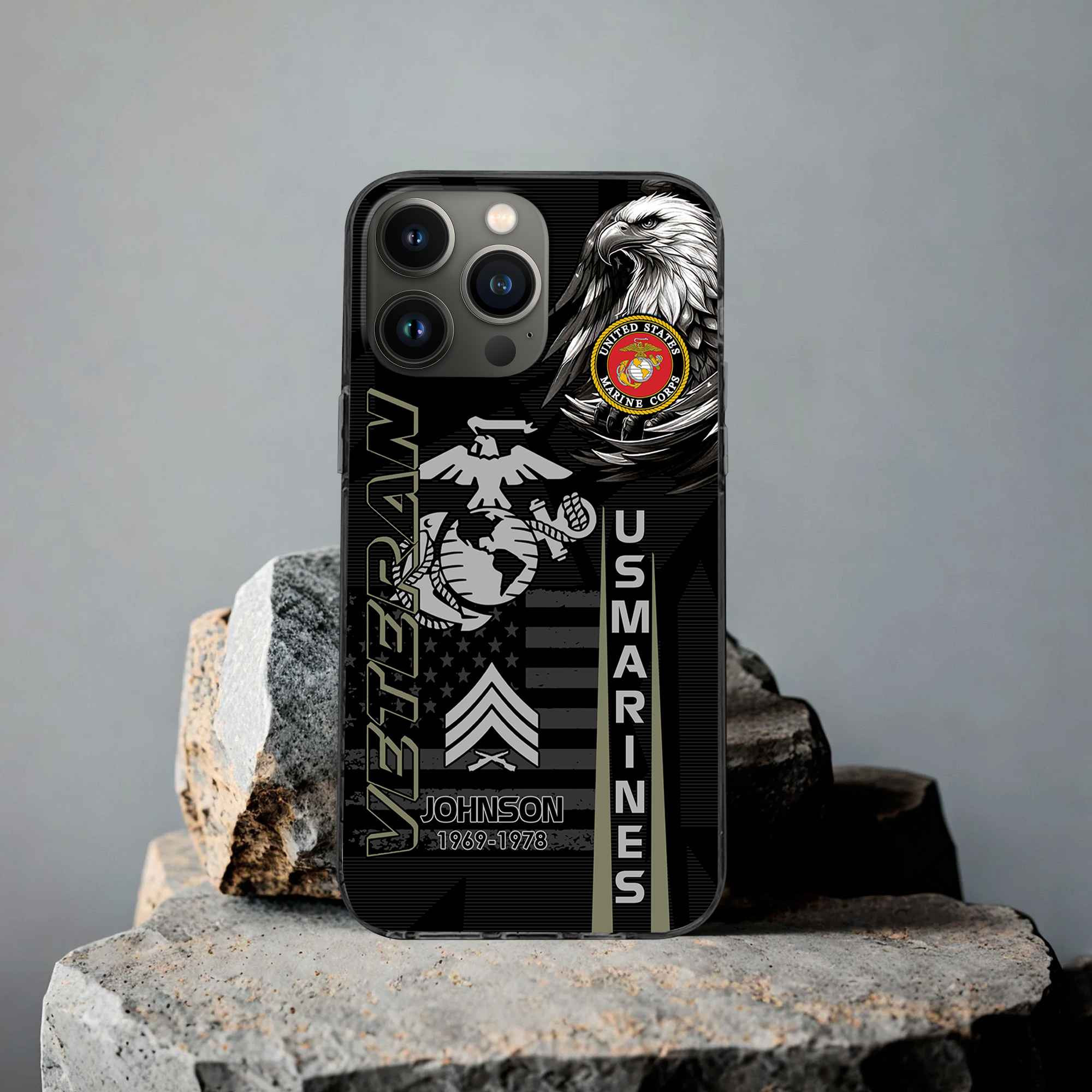 Unique Custom Name, Rank, Year USMC Phone Case VPVC503211, Gifts For Marine Veteran, Gifts For Dad, For Husband, Best Gifts On Father’s Day, Independence Day, Veterans Day