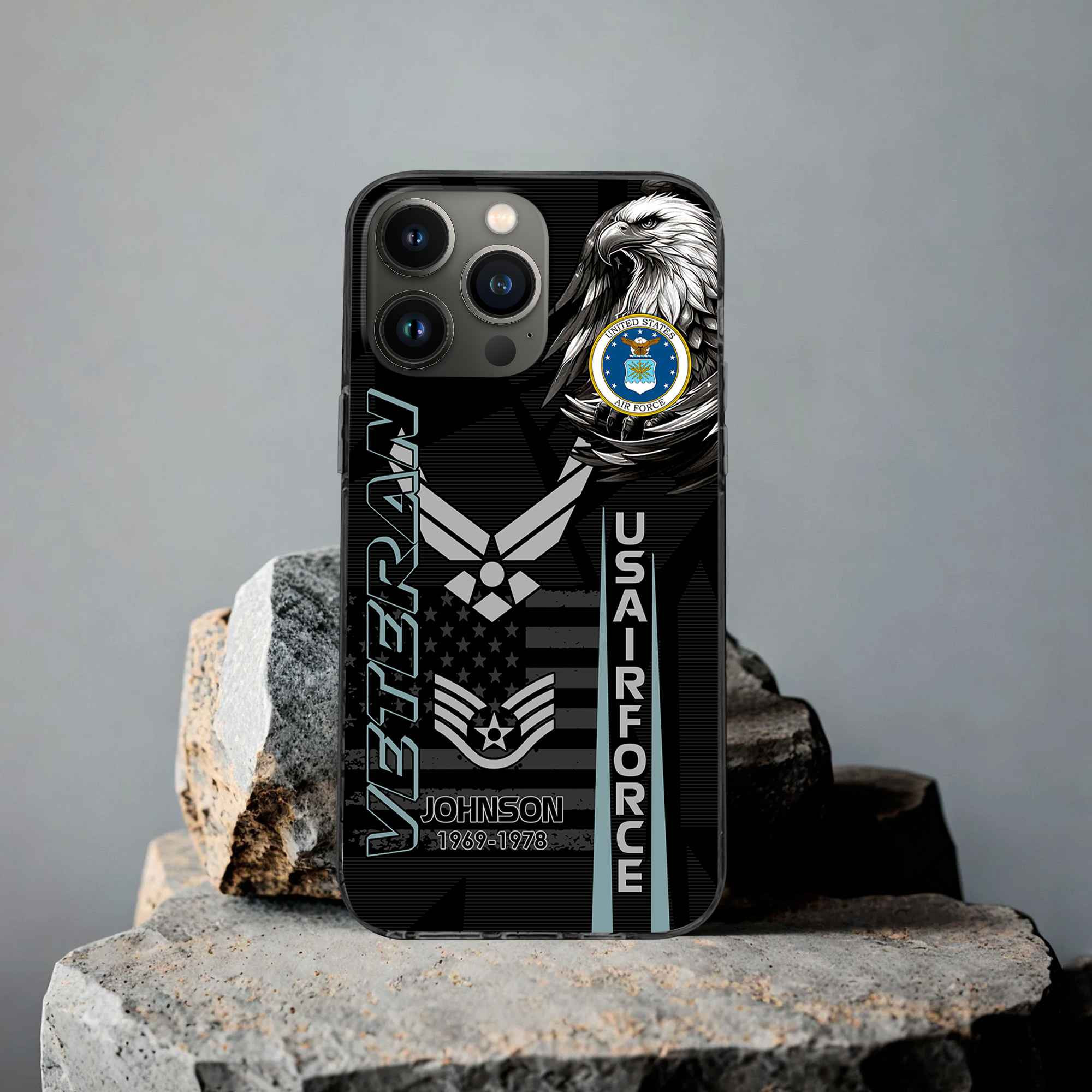 Unique Custom Name, Rank, Year USAF Phone Case VPVC503204, Gifts For Air Force Veteran, Gifts For Dad, For Husband, Best Gifts On Father’s Day, Independence Day, Veterans Day