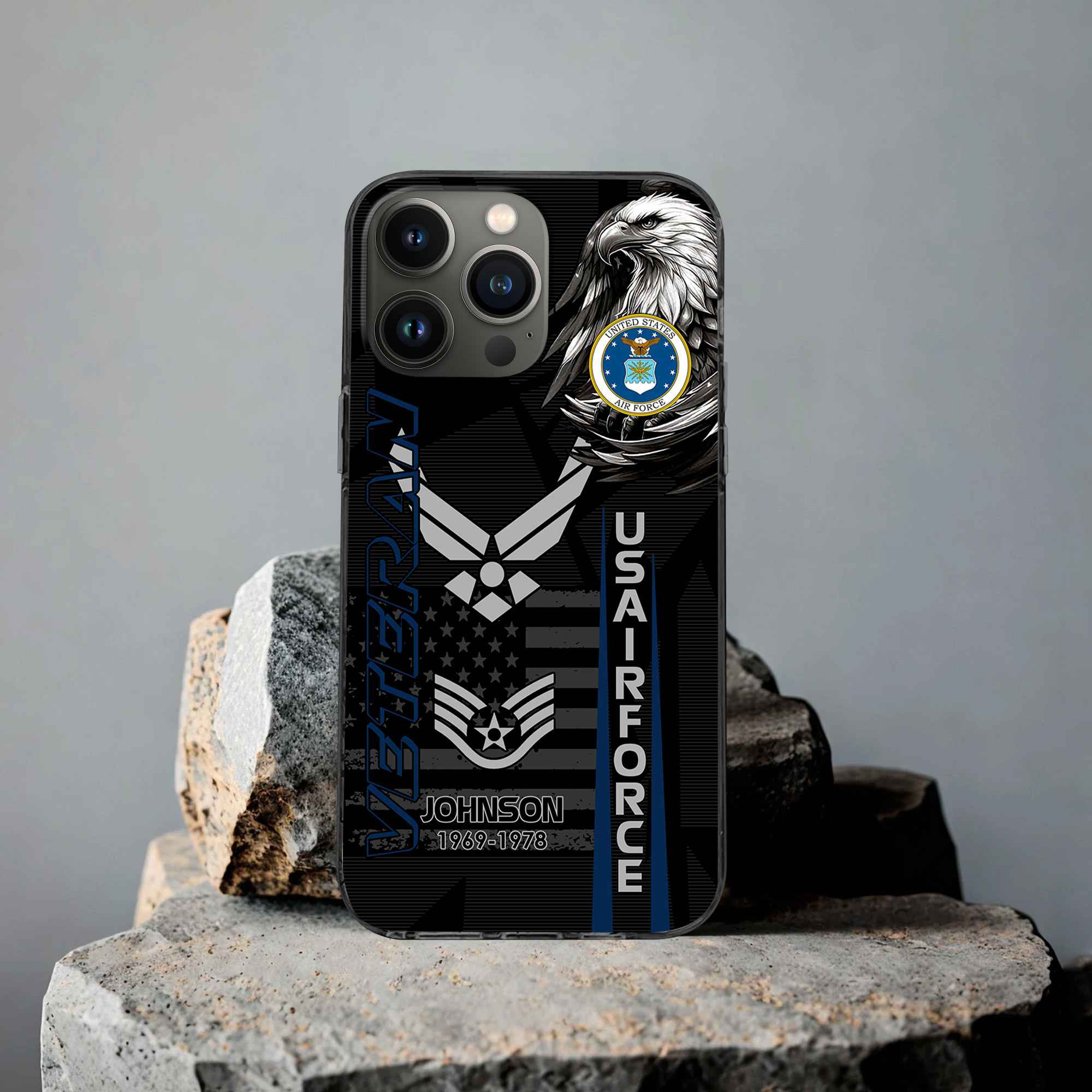 Unique Custom Name, Rank, Year USAF Phone Case VPVC503212, Gifts For Air Force Veteran, Gifts For Dad, For Husband, Best Gifts On Father’s Day, Independence Day, Veterans Day