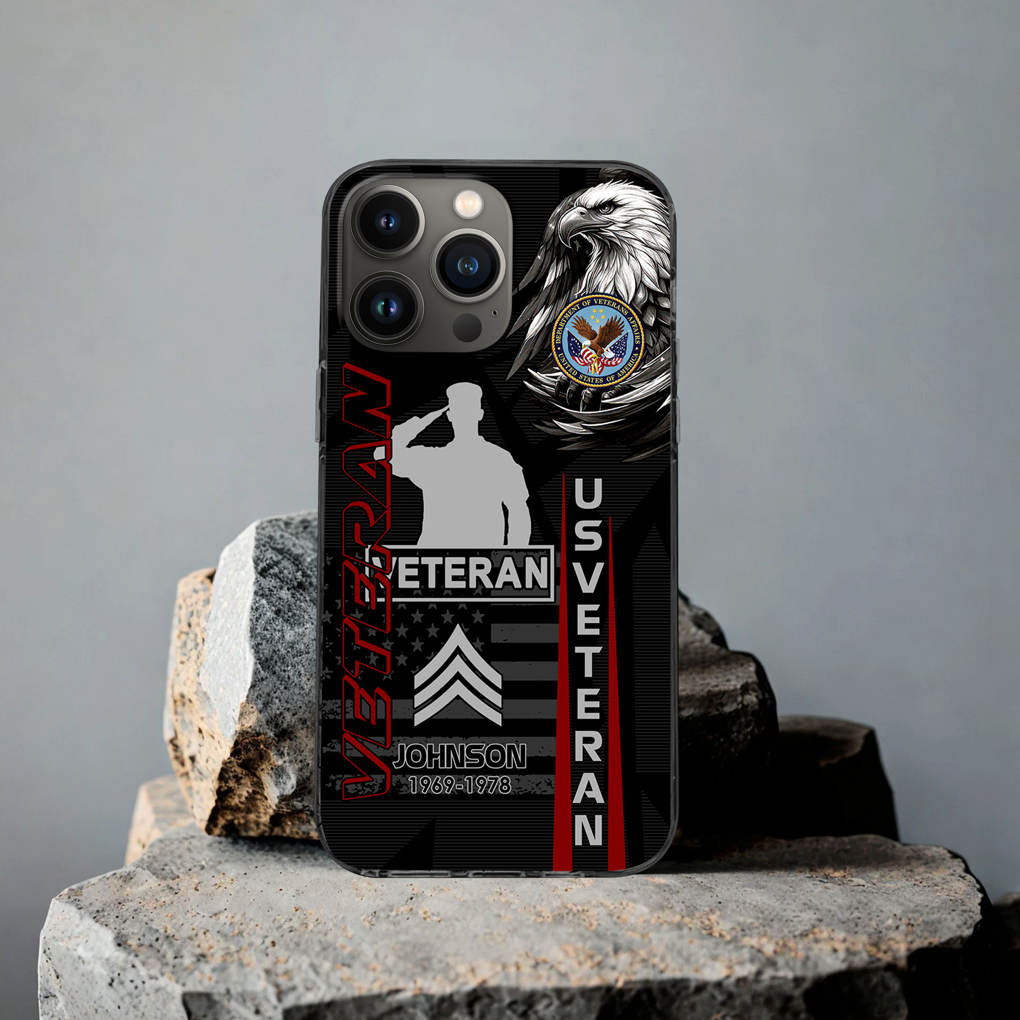 Unique Custom Name, Rank, Year, US Veteran Phone Case VPVC503207, Gifts For US Veteran, Gifts For Dad, For Husband, Best Gifts On Father’s Day, Independence Day, Veterans Day