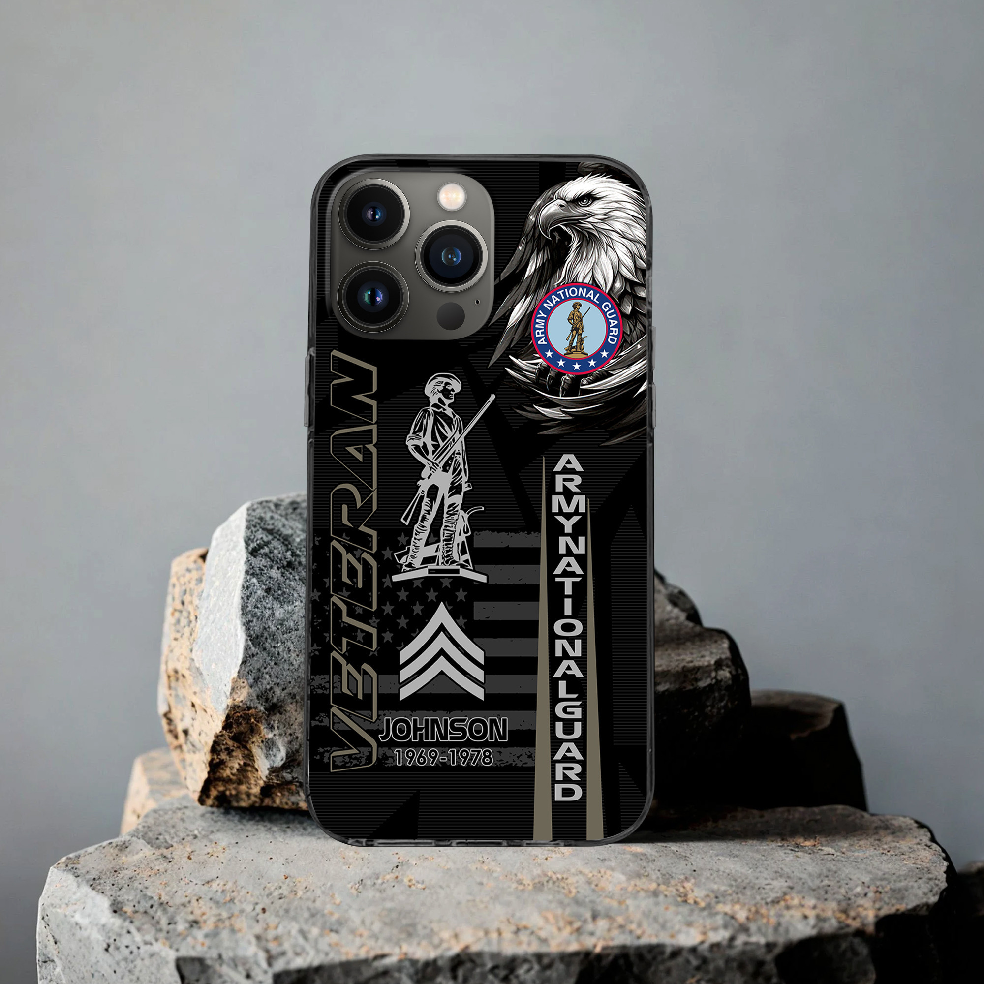 Unique Custom Name, Rank, Year, US Army National Guard Phone Case VPVC503208, Gifts For Army National Guard Veteran, Gifts For Dad, For Husband, Best Gifts On Father’s Day, Independence Day, Veterans Day