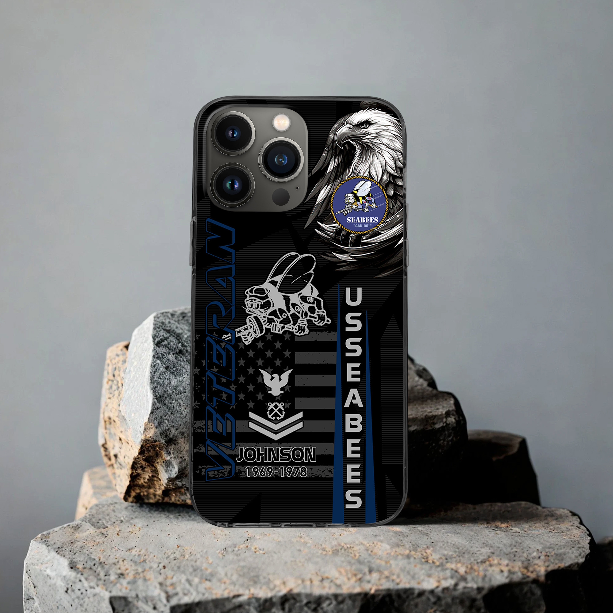 Unique Custom Name, Rank, Year, US Seabees Phone Case VPVC503209, Gifts For Seabees Veteran, Gifts For Dad, For Husband, Best Gifts On Father’s Day, Independence Day, Veterans Day