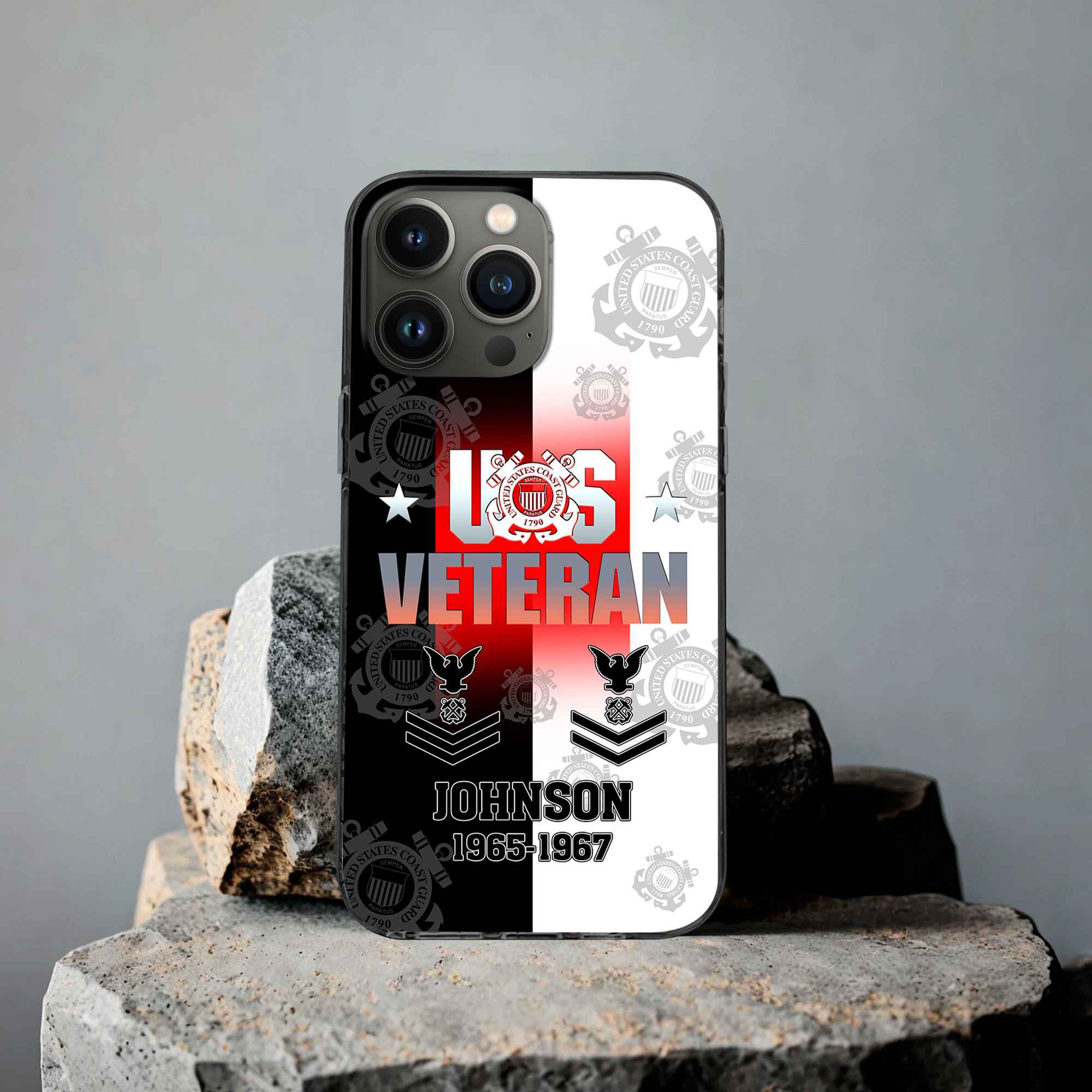 Premium USCG Phone Case VPVC503505, Custom Name, Rank, Year, Gifts For Coast Guard Veteran, Best Gifts On Father’s Day, Armed Forces Day, Independence Day, Veterans Day