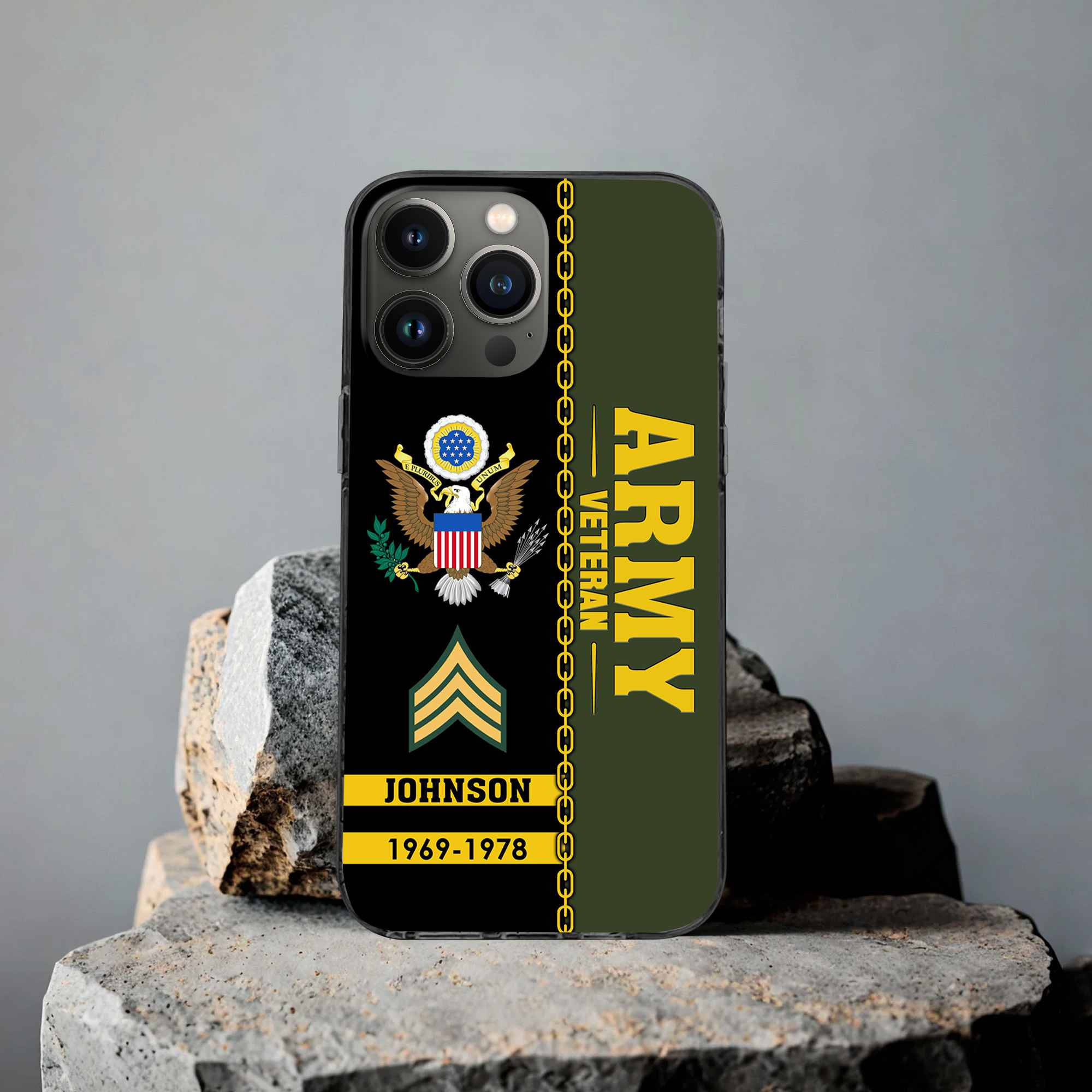 Unique Custom Name, Rank, Year US Army Phone Case VPVC503701, Gifts For Army Veteran, Gifts For Dad, For Husband, Best Gifts On Father’s Day, Independence Day, Veterans Day
