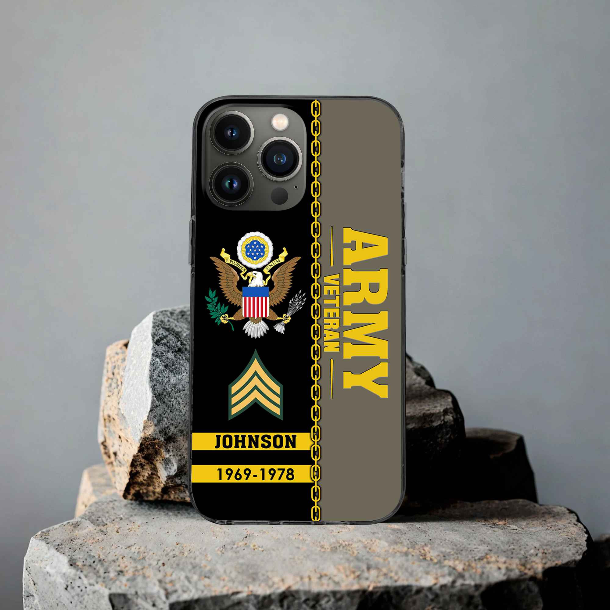 Unique Custom Name, Rank, Year US Army Phone Case VPVC503710, Gifts For Army Veteran, Gifts For Dad, For Husband, Best Gifts On Father’s Day, Independence Day, Veterans Day