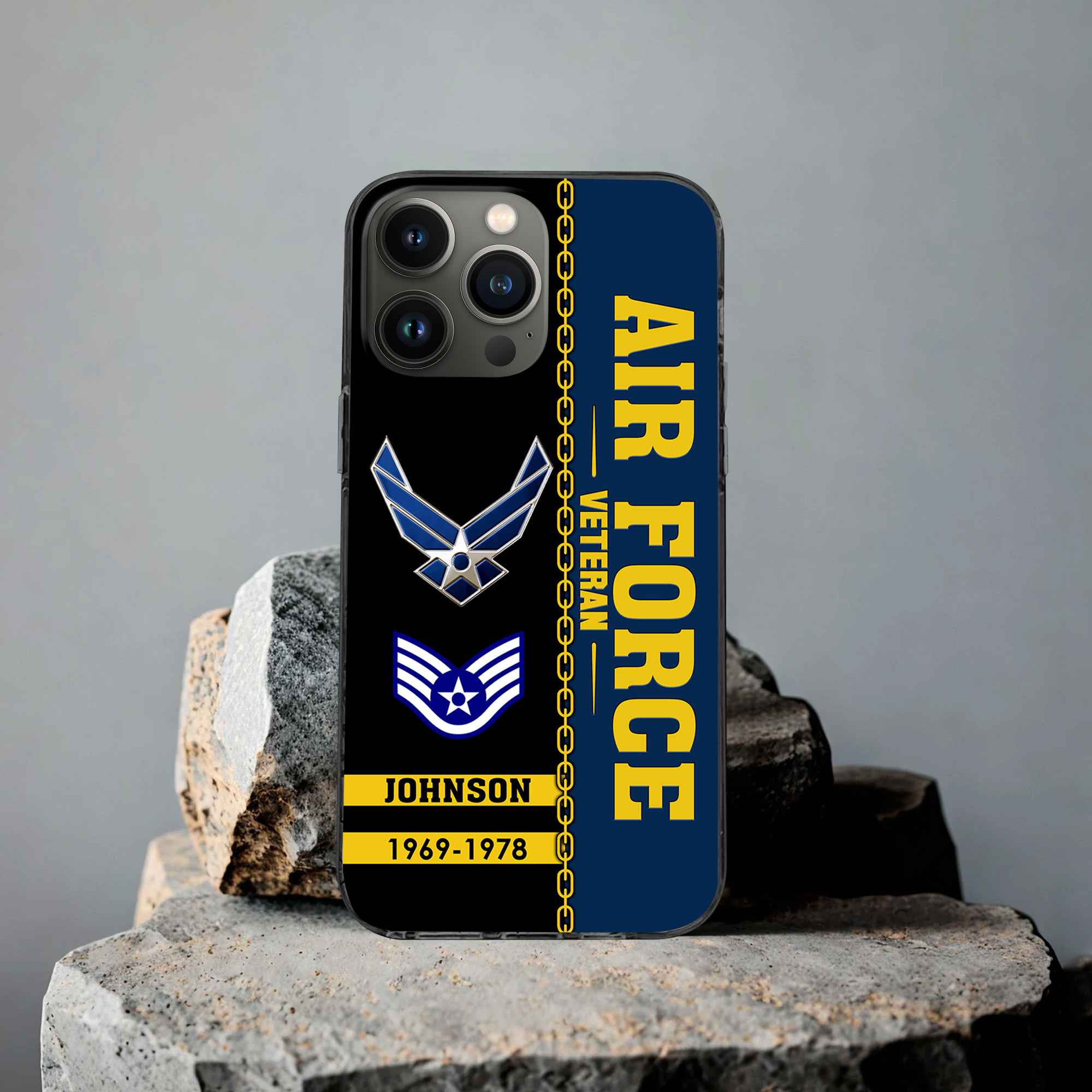 Unique Custom Name, Rank, Year USAF Phone Case VPVC503712, Gifts For Air Force Veteran, Gifts For Dad, For Husband, Best Gifts On Father’s Day, Independence Day, Veterans Day