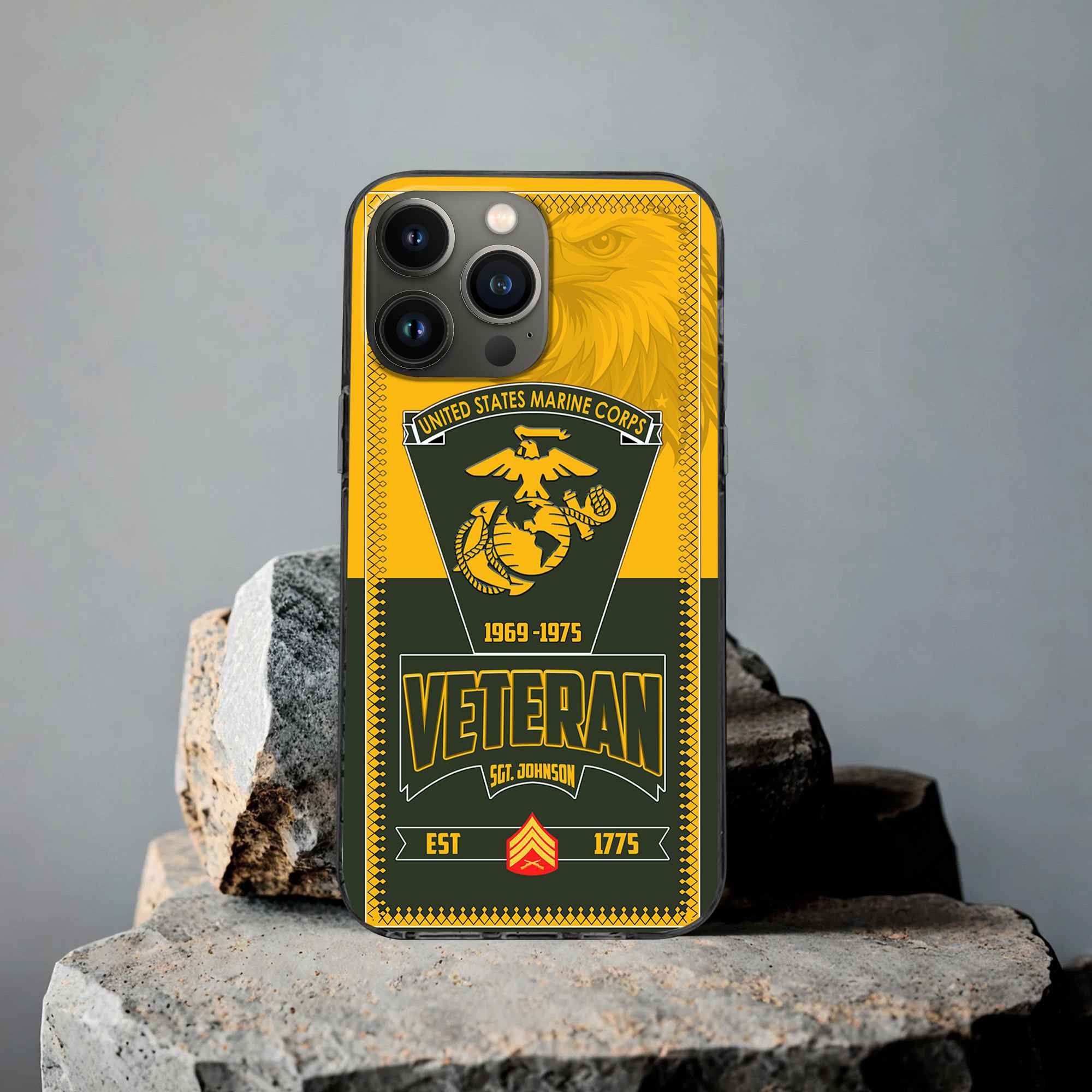 Premium USMC Phone Case VPVC504003, Custom Name, Rank, Year, Gifts For Marine Veteran, Best Gifts On Father’s Day, Armed Forces Day, Independence Day, Veterans Day