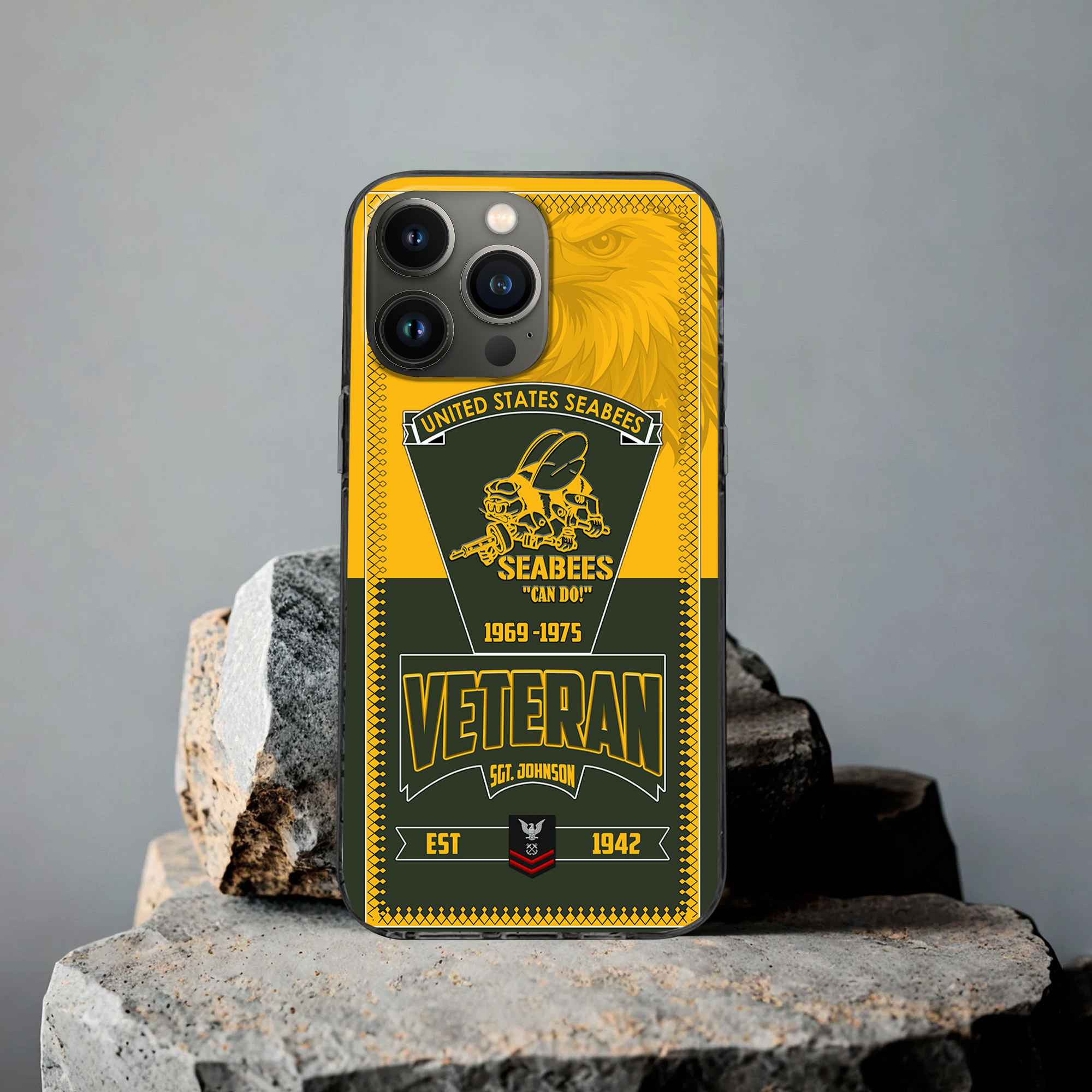Premium US Seabees Phone Case VPVC504009, Custom Name, Rank, Year, Gifts For US Seabees, Best Gifts On Father’s Day, Armed Forces Day, Independence Day, Veterans Day