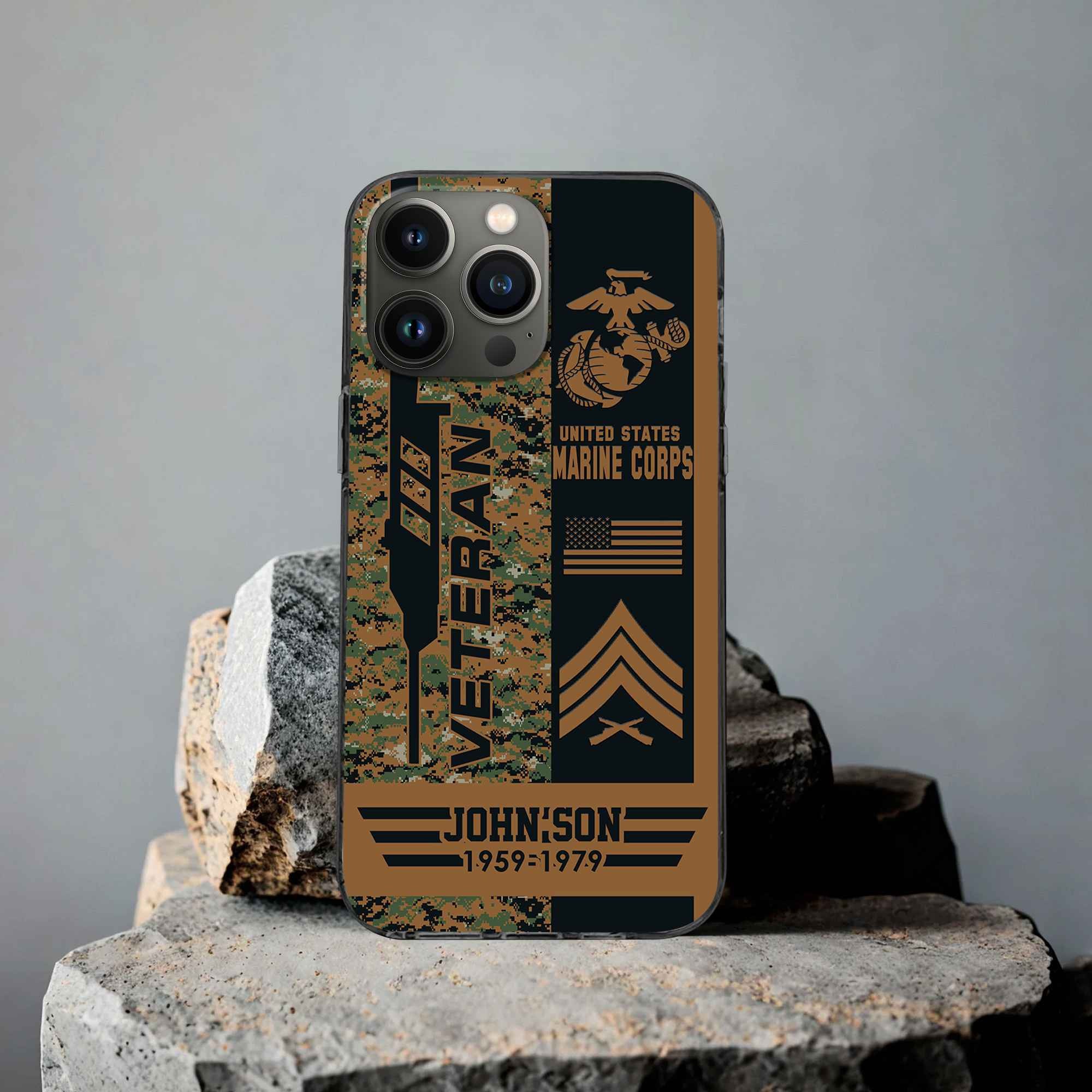 Unique Custom Name, Rank, Year USMC Phone Case VPVC504203, Gifts For Marine Veteran, Gifts For Dad, For Husband, Best Gifts On Father’s Day, Independence Day, Veterans Day