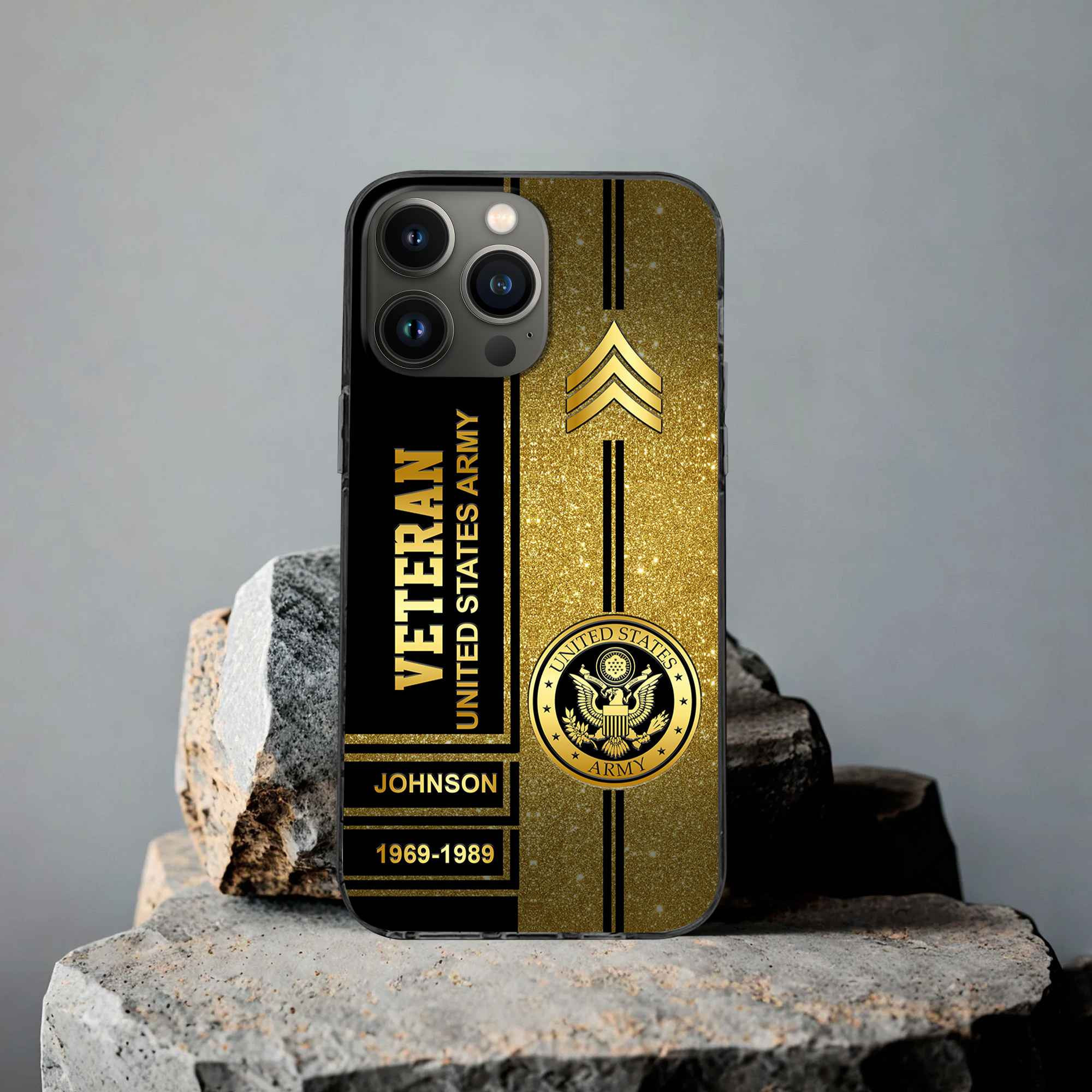 Premium US Army Phone Case VPVC504501, Custom Name, Rank, Year, Gifts For Army Veteran, Best Gifts On Father’s Day, Armed Forces Day, Independence Day, Veterans Day