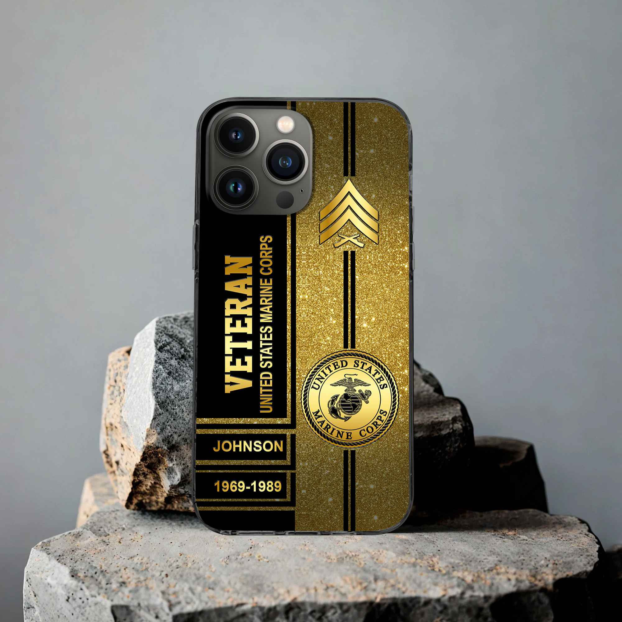 Premium USMC Phone Case VPVC504503, Custom Name, Rank, Year, Gifts For Marine Veteran, Best Gifts On Father’s Day, Armed Forces Day, Independence Day, Veterans Day