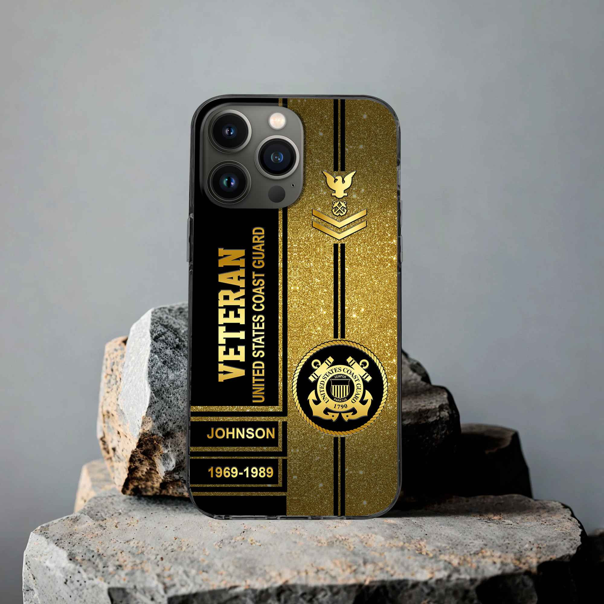 Premium USCG Phone Case VPVC504505, Custom Name, Rank, Year, Gifts For Coast Guard Veteran, Best Gifts On Father’s Day, Armed Forces Day, Independence Day, Veterans Day
