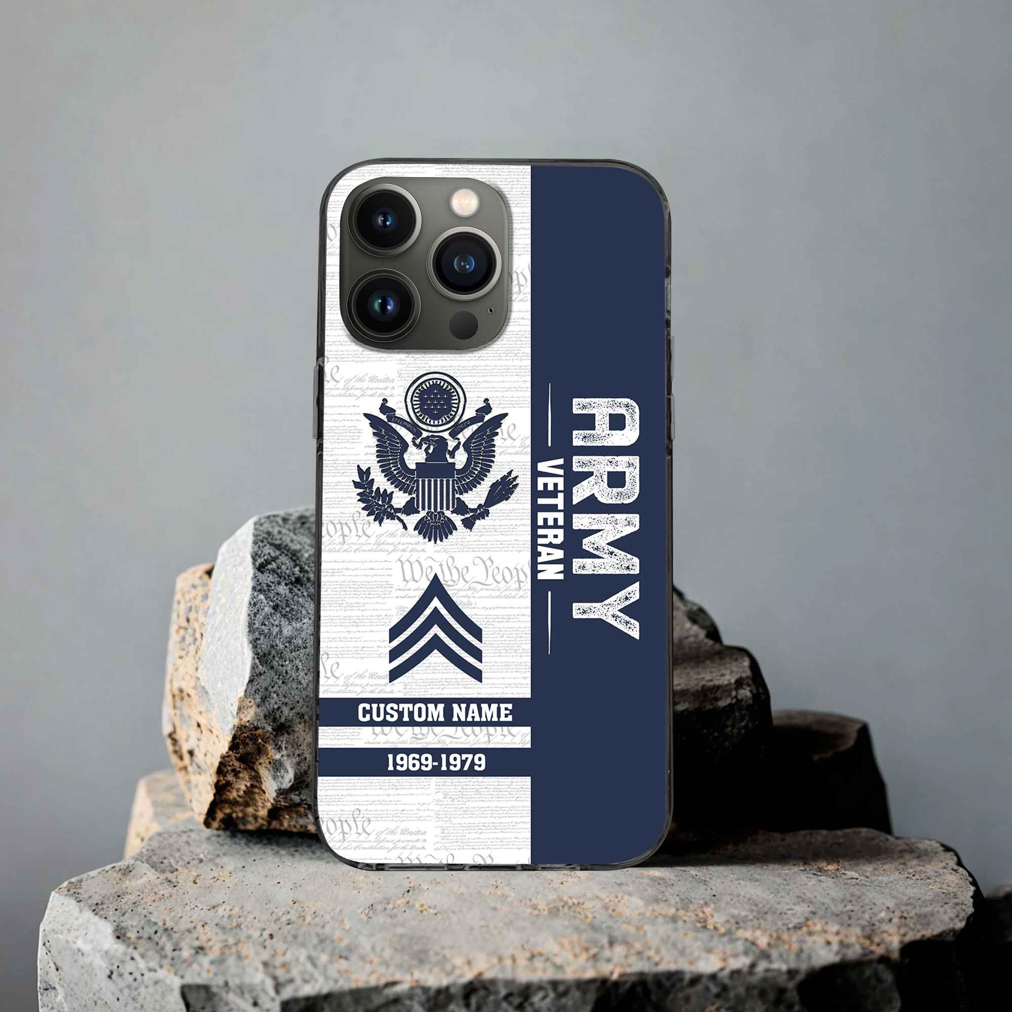 Unique Custom Name, Rank, Year US Army Phone Case VPVC504701, Gifts For Army Veteran, Gifts For Dad, For Husband, Best Gifts On Father’s Day, Independence Day, Veterans Day