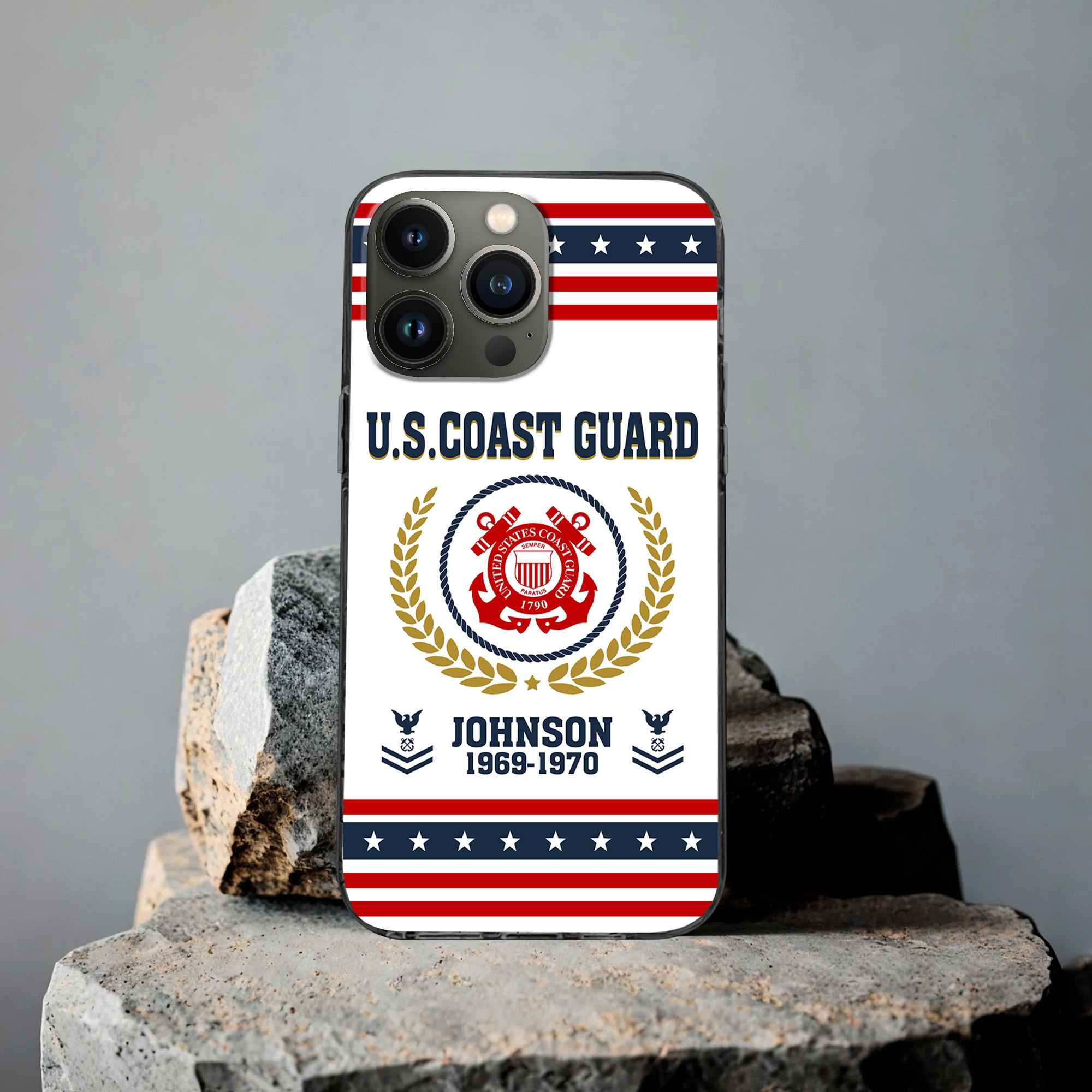 Premium USCG Phone Case VPVC505005, Custom Name, Rank, Year, Gifts For Coast Guard Veteran, Best Gifts On Father’s Day, Armed Forces Day, Independence Day, Veterans Day