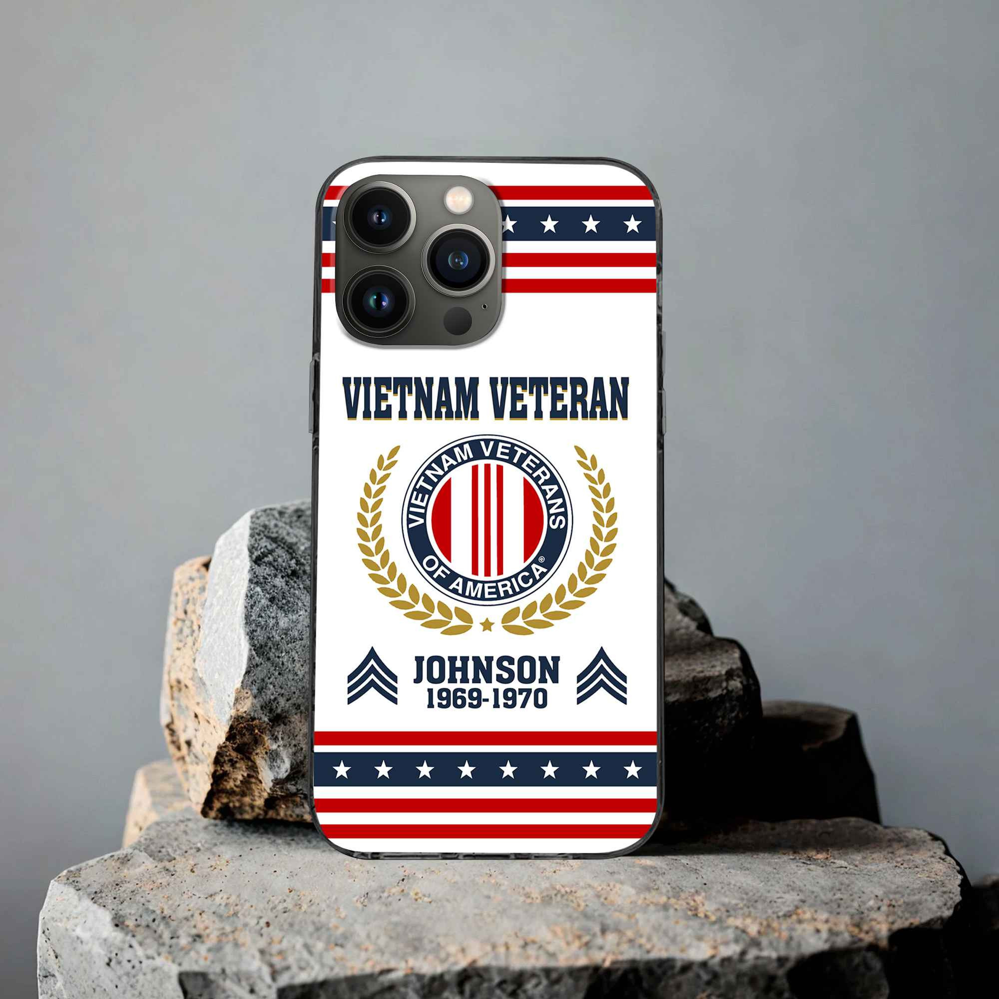 Premium Vietnam Veteran Phone Case VPVC505006, Custom Name, Rank, Year, Gifts For Vietnam Veteran, Best Gifts On Father’s Day, Armed Forces Day, Independence Day, Veterans Day