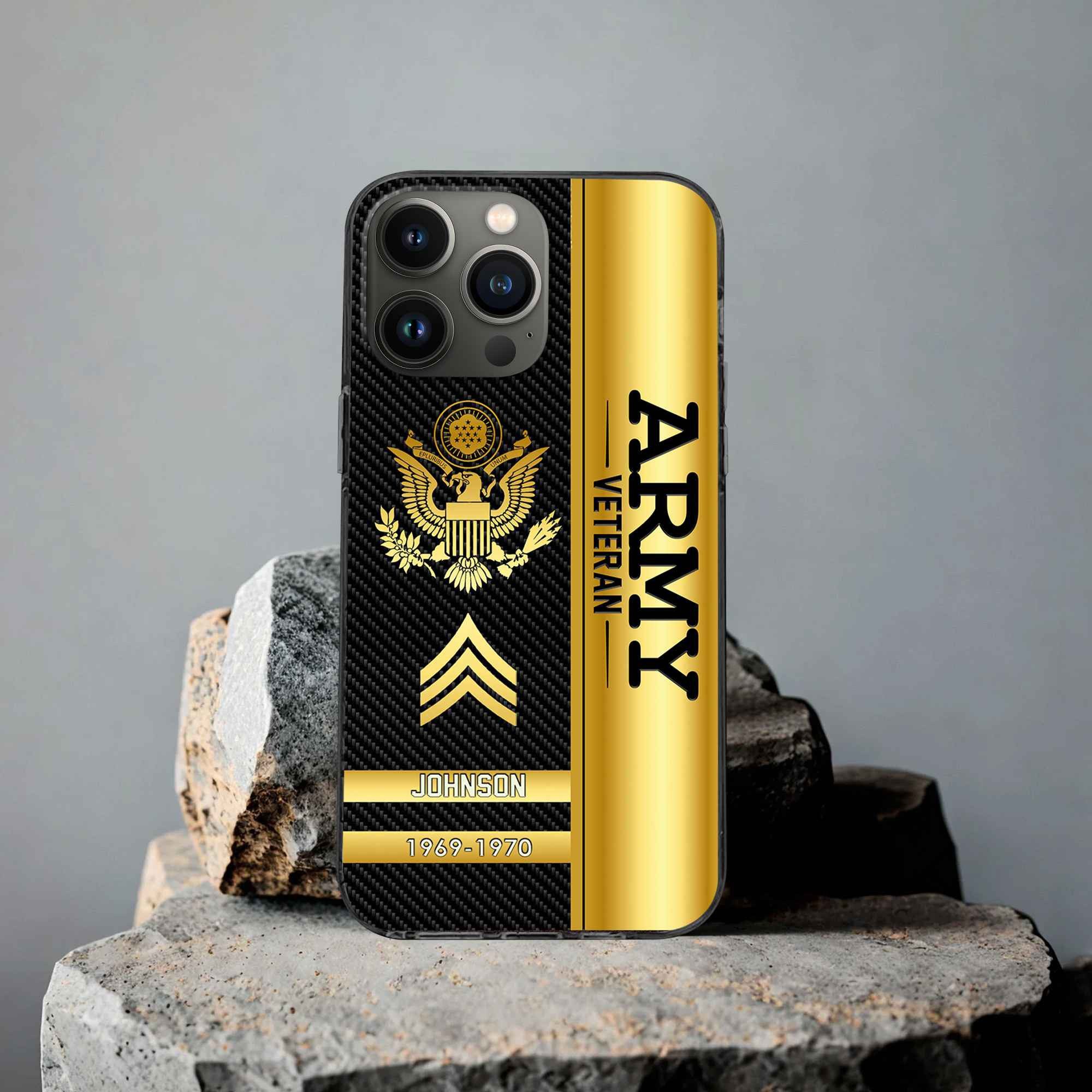 Unique Custom Name, Rank, Year US Army Phone Case VPVC505201, Gifts For Army Veteran, Gifts For Dad, For Husband, Best Gifts On Father’s Day, Independence Day, Veterans Day