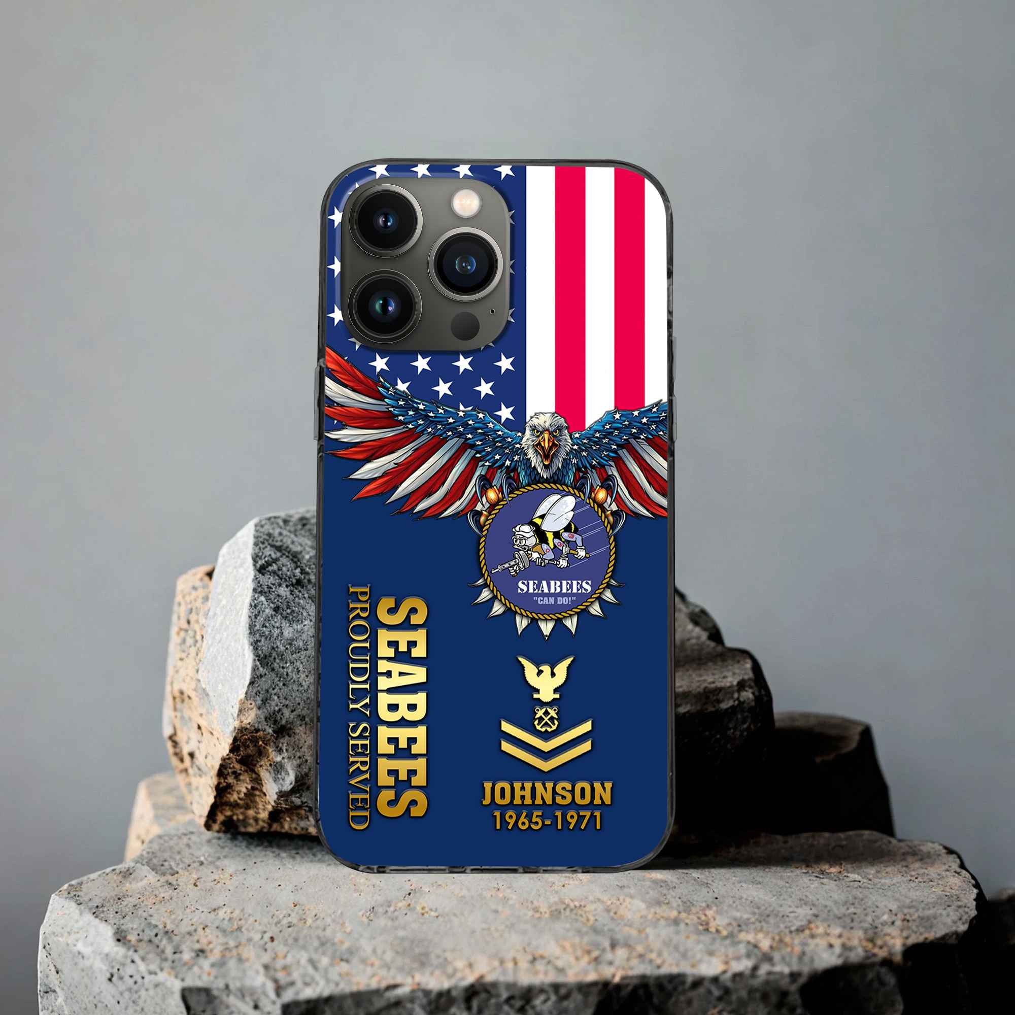 US Seabees Custom Phone Case VPVC505409, Gifts For Seabees Veteran, Best Gifts On Father’s Day, Armed Forces Day, Independence Day, Veterans Day
