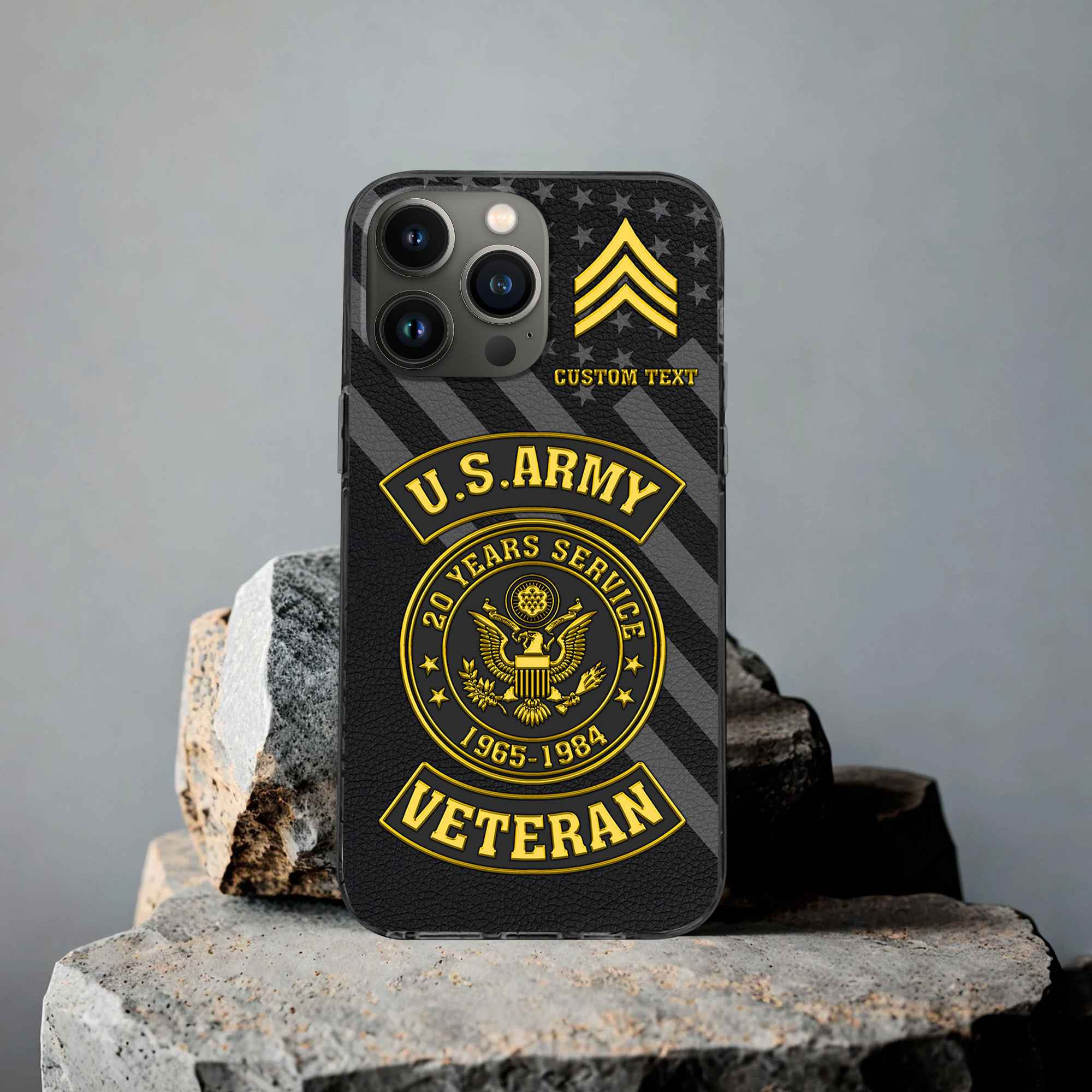 Premium US Army Phone Case VPVC505501, Custom Name, Rank, Year, Gifts For Army Veteran, Best Gifts On Father’s Day, Armed Forces Day, Independence Day, Veterans Day