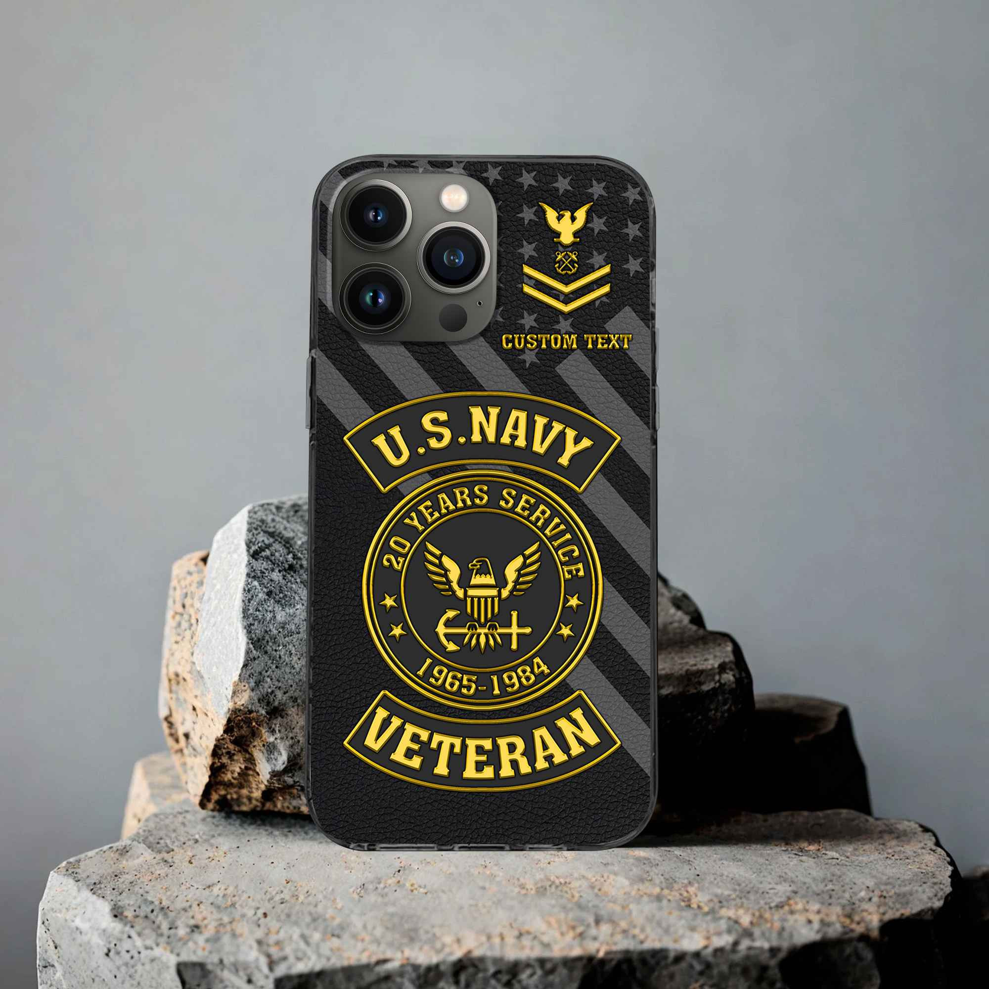 Premium US Navy Phone Case VPVC505502, Custom Name, Rank, Year, Gifts For Navy Veteran, Best Gifts On Father’s Day, Armed Forces Day, Independence Day, Veterans Day