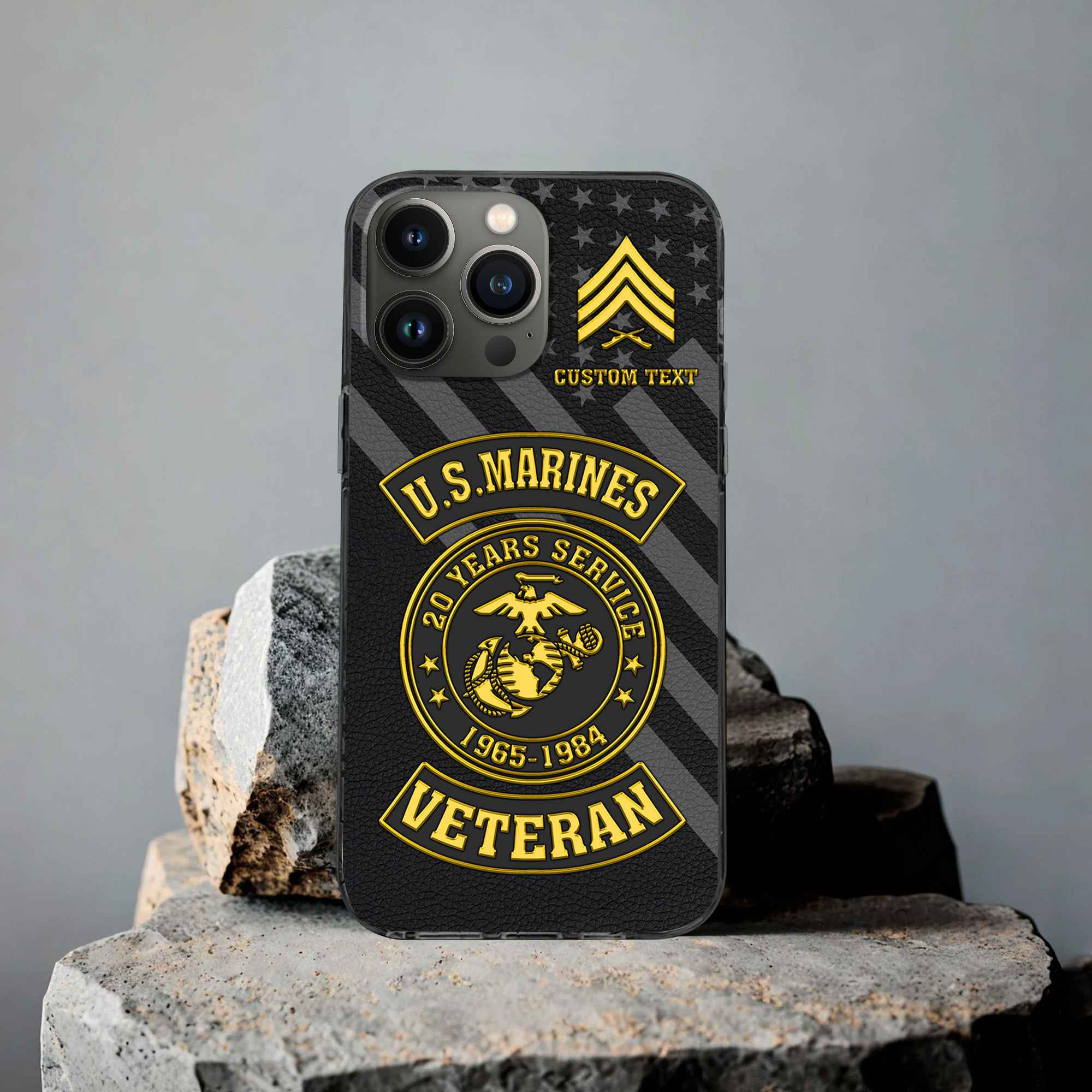 Premium USMC Phone Case VPVC505503, Custom Name, Rank, Year, Gifts For Marine Veteran, Best Gifts On Father’s Day, Armed Forces Day, Independence Day, Veterans Day