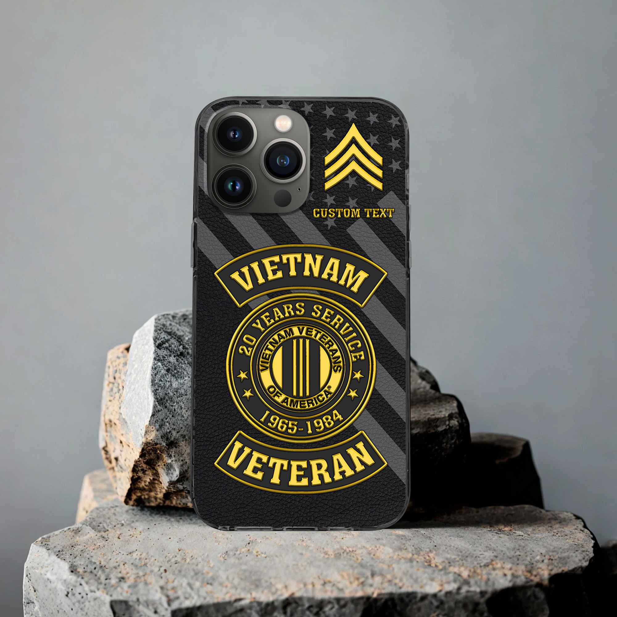 Premium Vietnam Veteran Phone Case VPVC505506, Custom Name, Rank, Year, Gifts For Vietnam Veteran, Best Gifts On Father’s Day, Armed Forces Day, Independence Day, Veterans Day