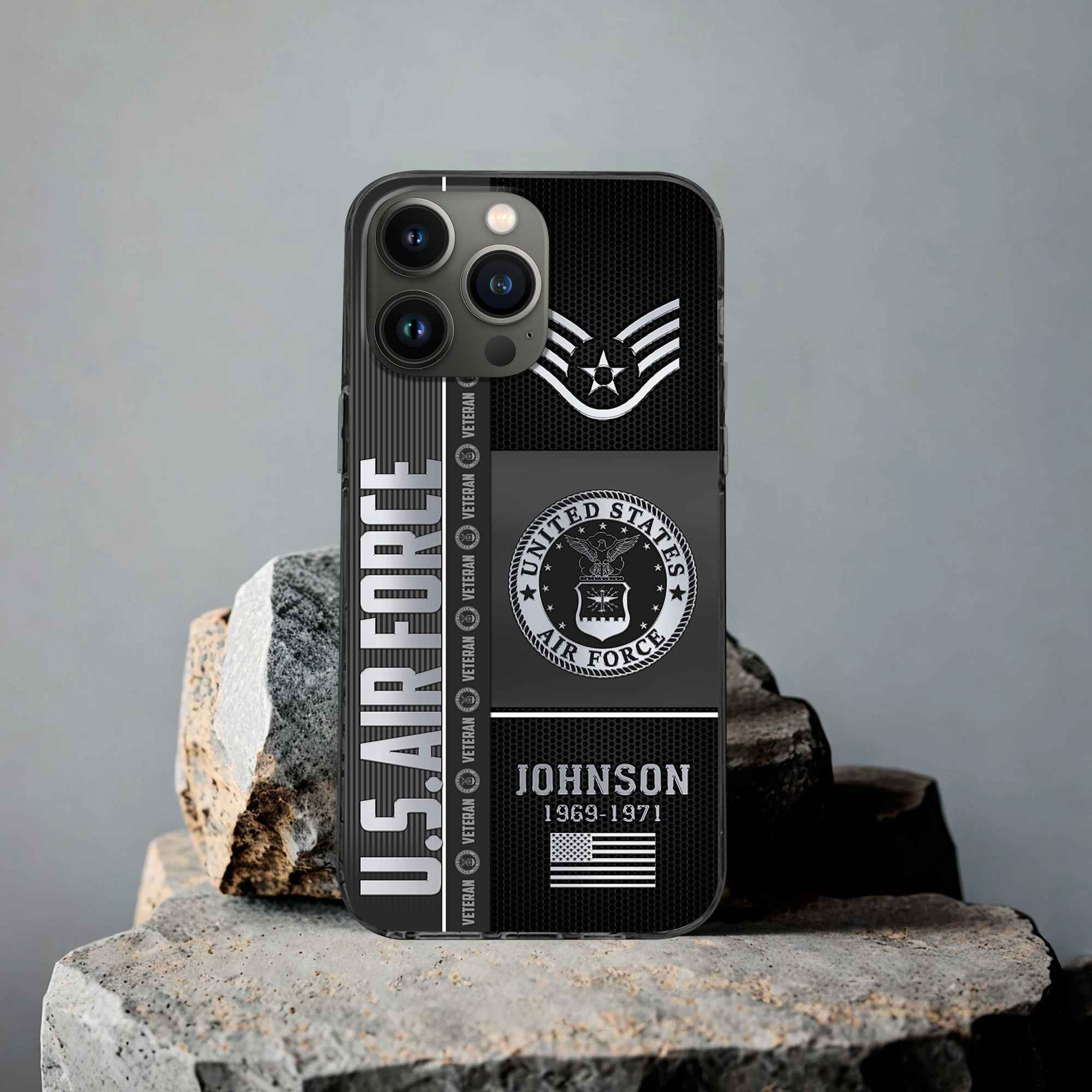 Unique Custom Name, Rank, Year USAF Phone Case VPVC505704, Gifts For Air Force Veteran, Gifts For Dad, For Husband, Best Gifts On Father’s Day, Independence Day, Veterans Day