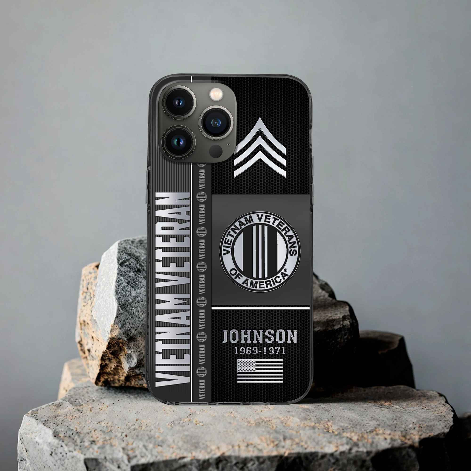 Unique Custom Name, Rank,Year Vietnam Veteran Phone Case VPVC505706, Gifts For Vietnam Veteran, Gifts For Dad, For Husband, Best Gifts On Father’s Day, Independence Day, Veterans Day