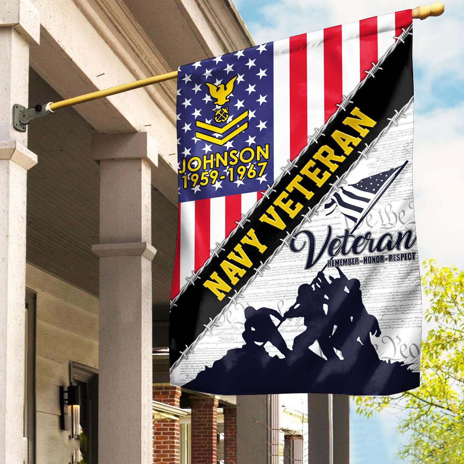 Premium Custom US Navy Flag VPVC110102, Gift For Navy Veteran, American Flag, Patriotic Flag, Garden Flag, House Flag, Best Gifts On Father’s Day, Independence Day, Veterans Day