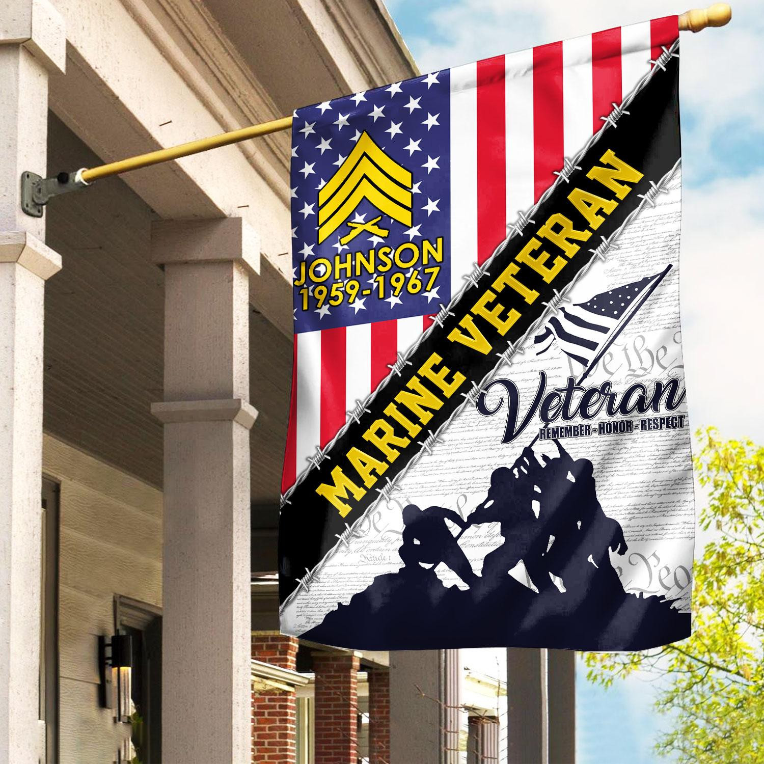 Premium Custom USMC Flag VPVC110103, Gift For Marine Veteran, American Flag, Patriotic Flag, Garden Flag, House Flag, Best Gifts On Father’s Day, Independence Day, Veterans Day