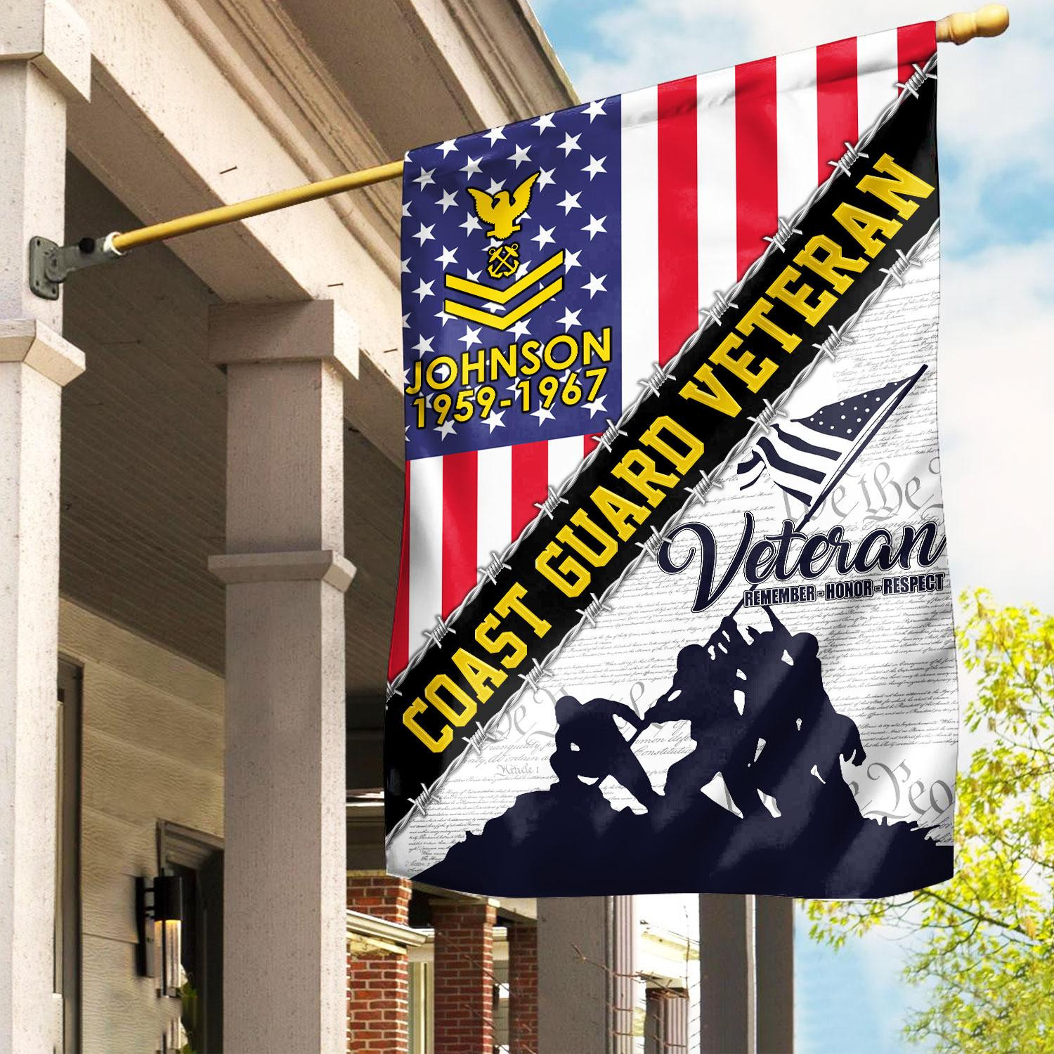 Premium Custom USCG Flag VPVC110105, Gifts For Coast Guard Veteran, American Flag, Patriotic Flag, Garden Flag, House Flag, Best Gifts On Father’s Day, Independence Day, Veterans Day