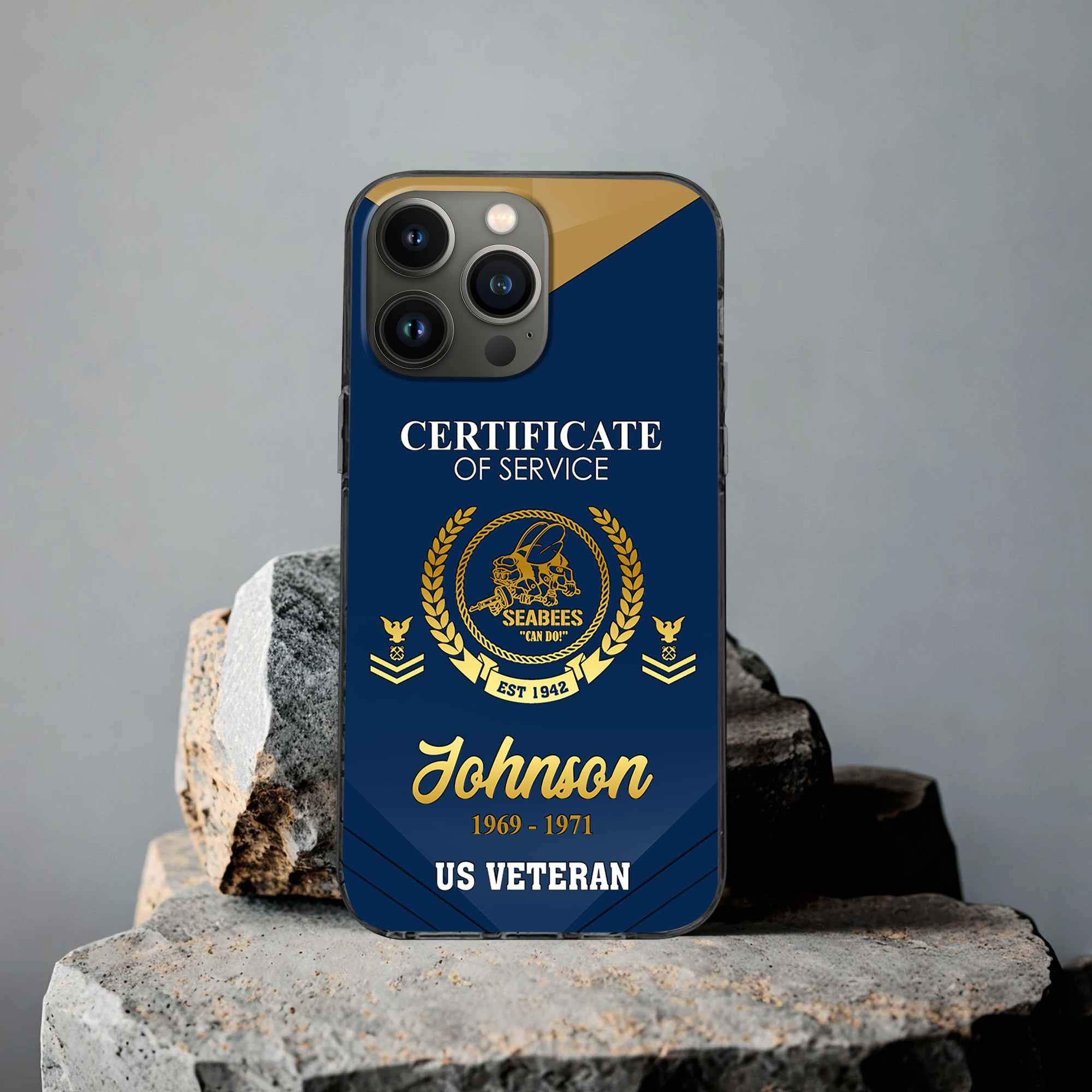 Premium Custom US Seabees Phone Case VPVC505809, Gifts For Seabees Veteran, Best Gifts On Father’s Day, Armed Forces Day, Independence Day, Veterans Day