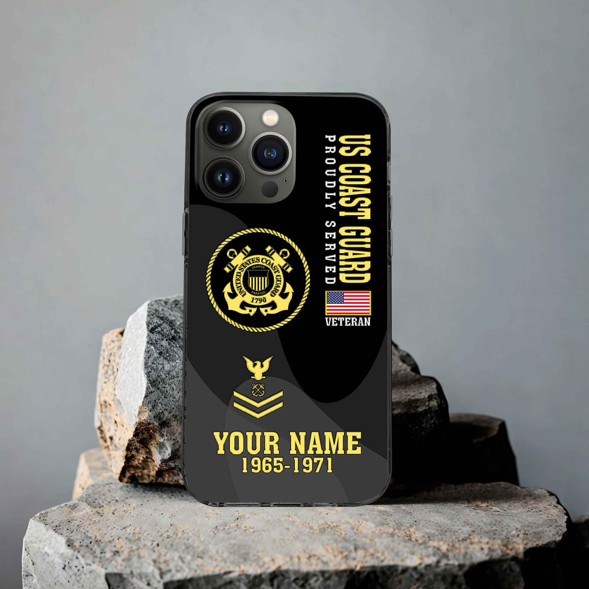 Premium USCG Phone Case VPVC506005, Custom Name, Rank, Year, Gifts For Coast Guard Veteran, Best Gifts On Father’s Day, Armed Forces Day, Independence Day, Veterans Day